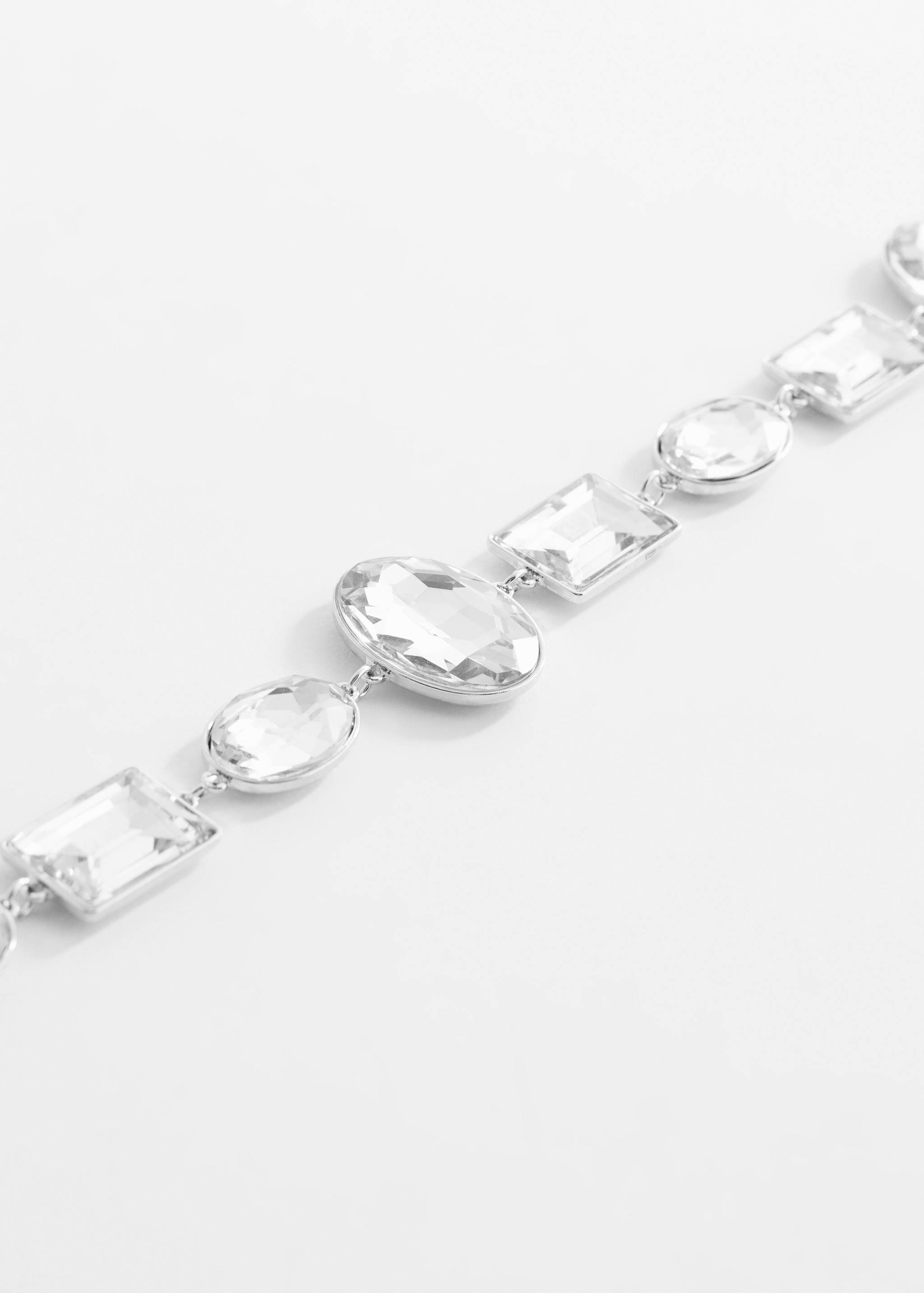 Faceted crystal necklace - Medium plane