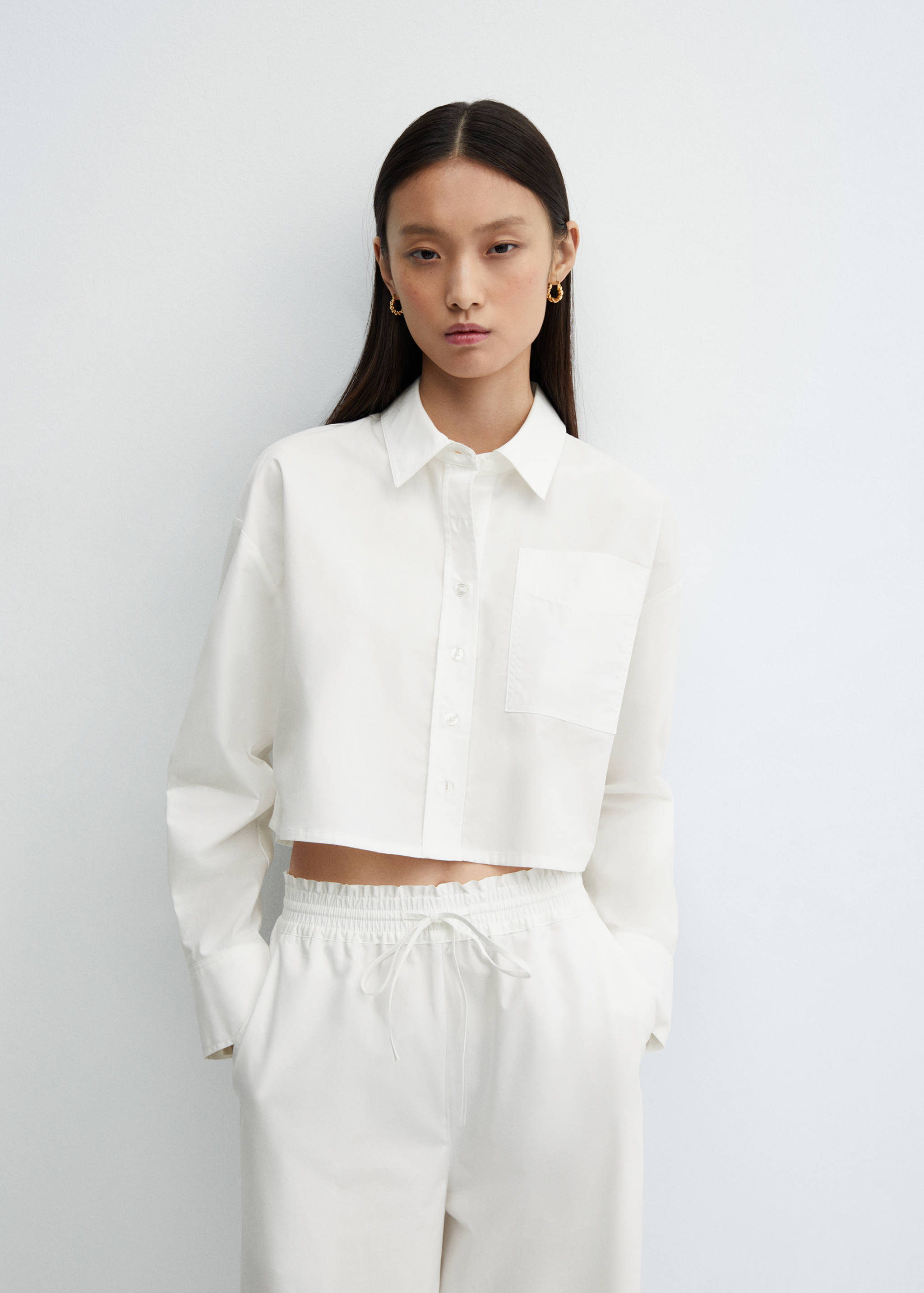 100% cotton crop shirt - Medium plane