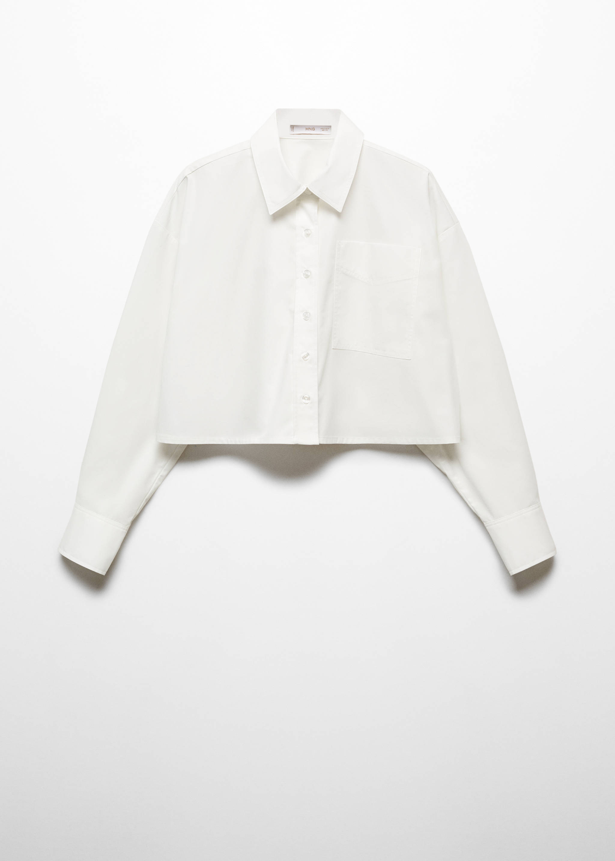 100% cotton crop shirt - Article without model