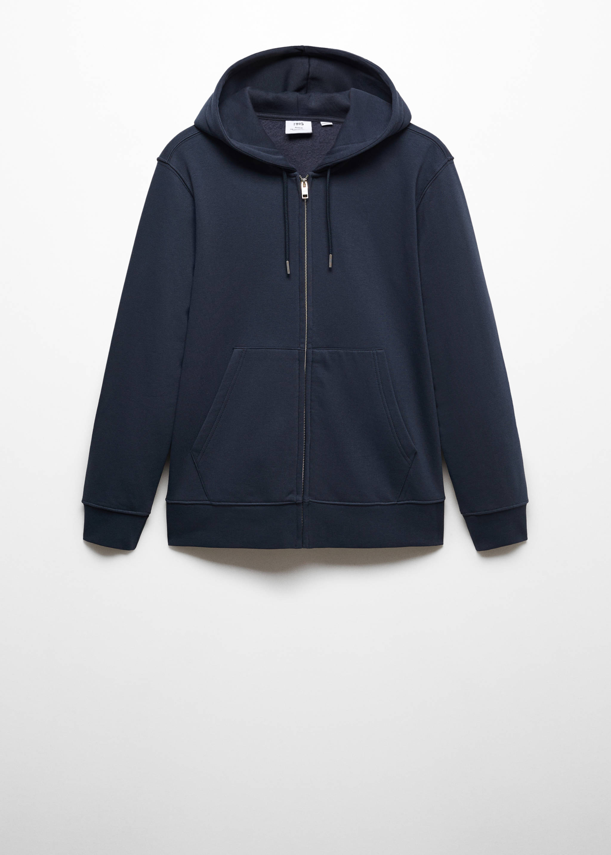Sweatshirt de algodão com capuz de fecho de correr - Artigo sem modelo