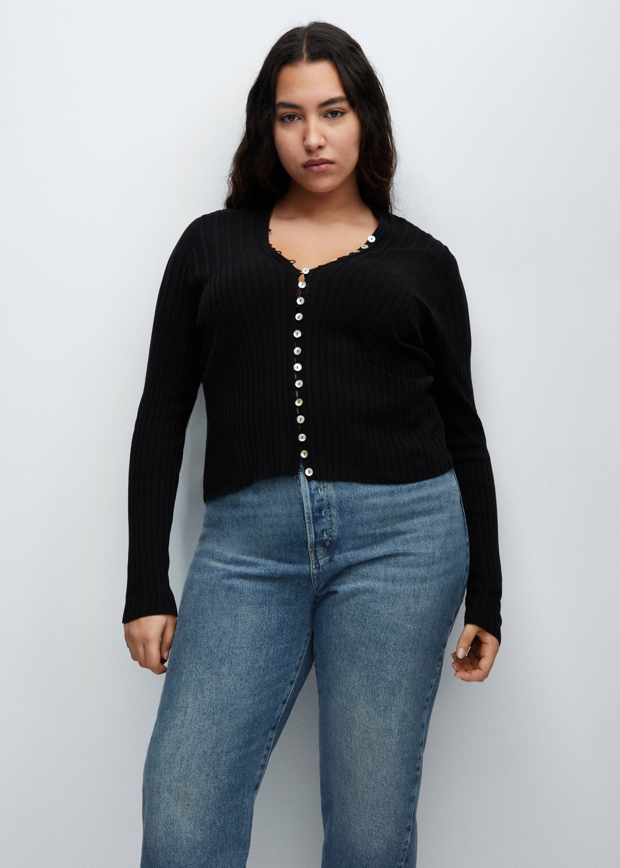 Прямые джинсы с диагональными швами - Деталь изделия 5