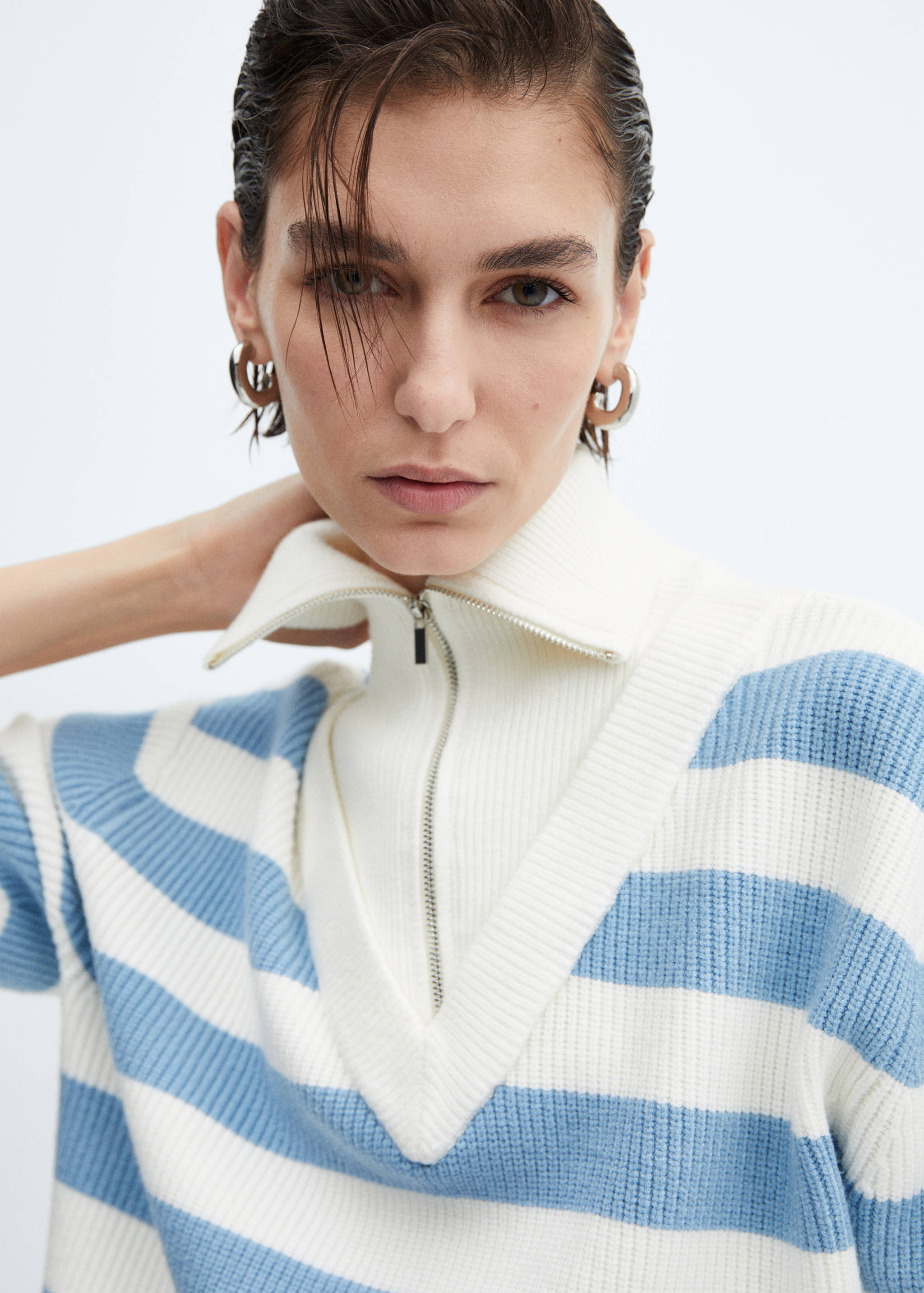 Zip neck jumper - Details of the article 1