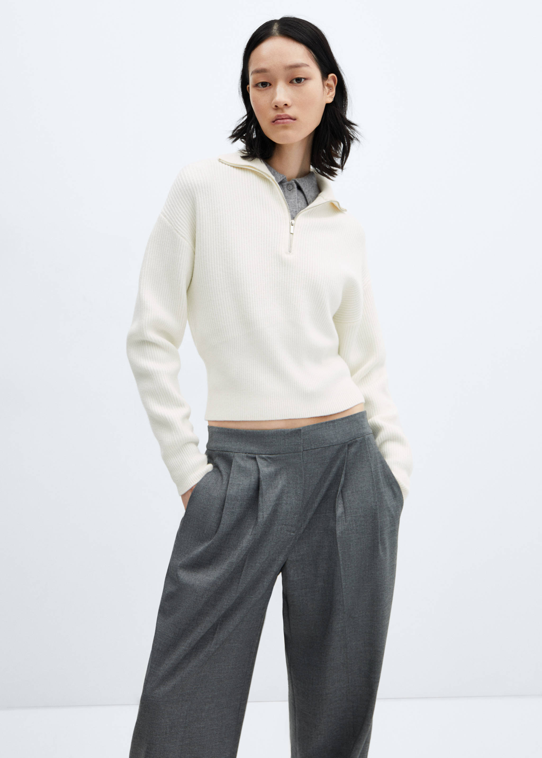 Zip neck jumper - Medium plane