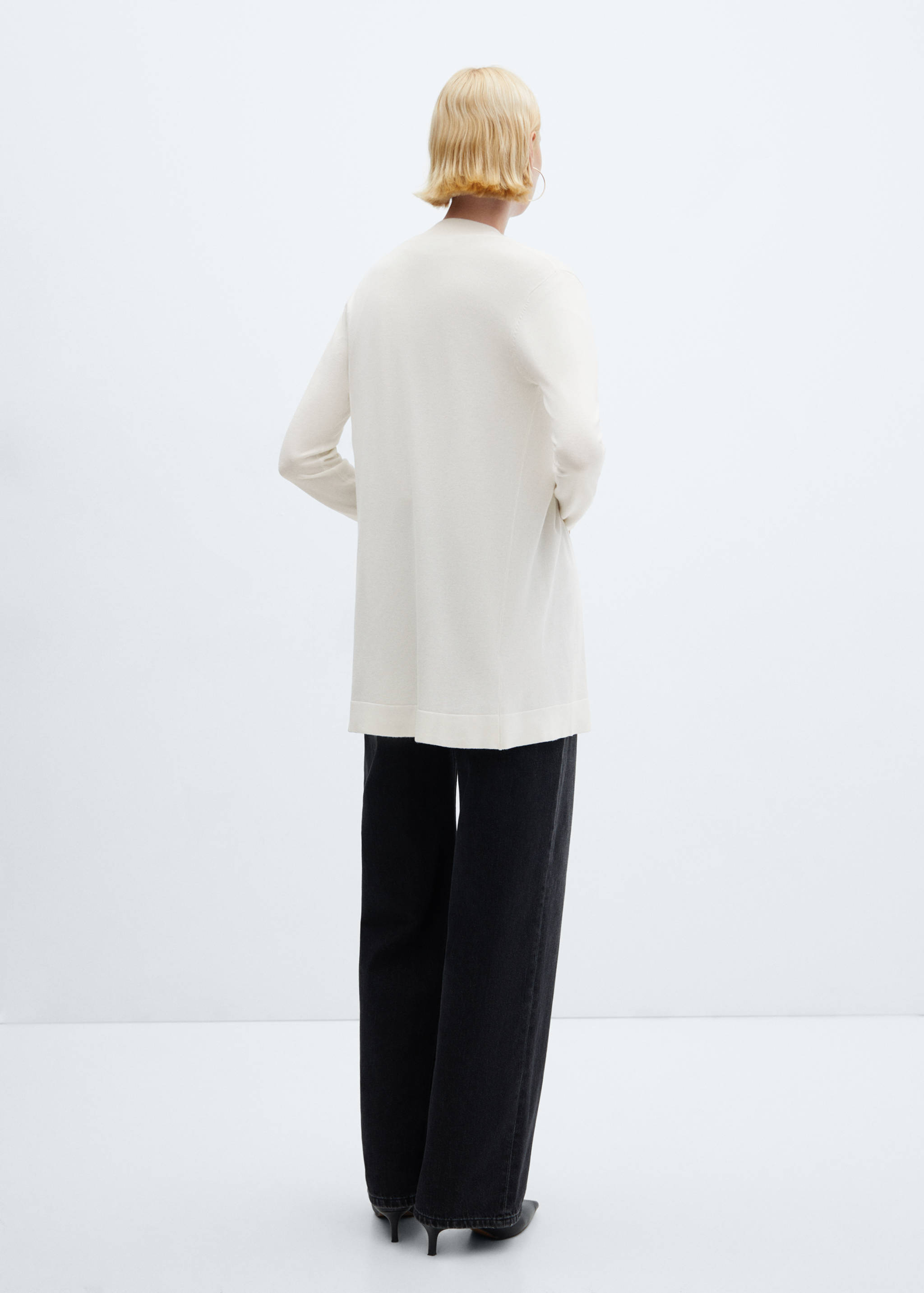 Cárdigan punto fino - Reverso del artículo