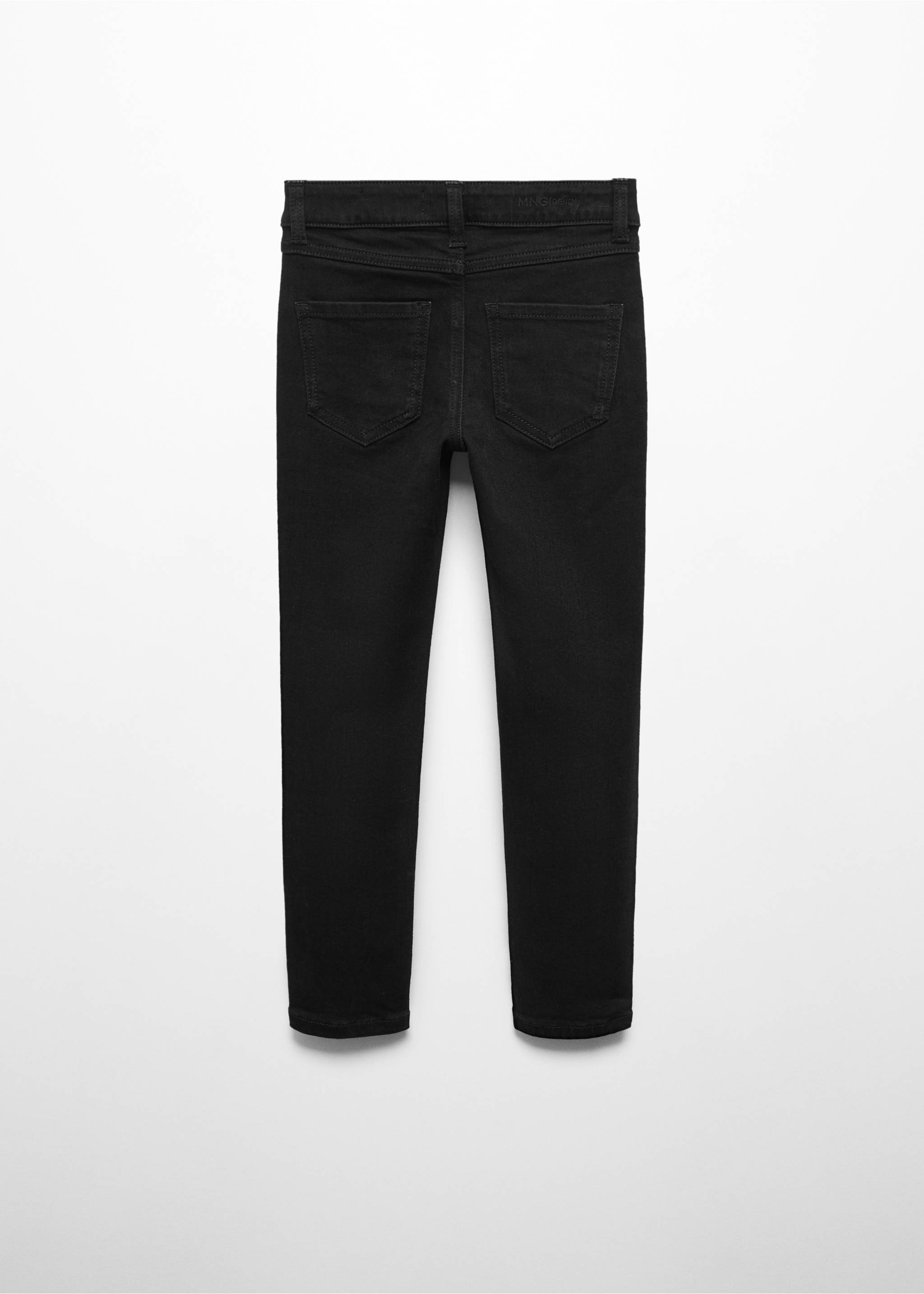 Cotton skinny Jeans - Reverse of the article, Black denim. Ref: 67050465-00.