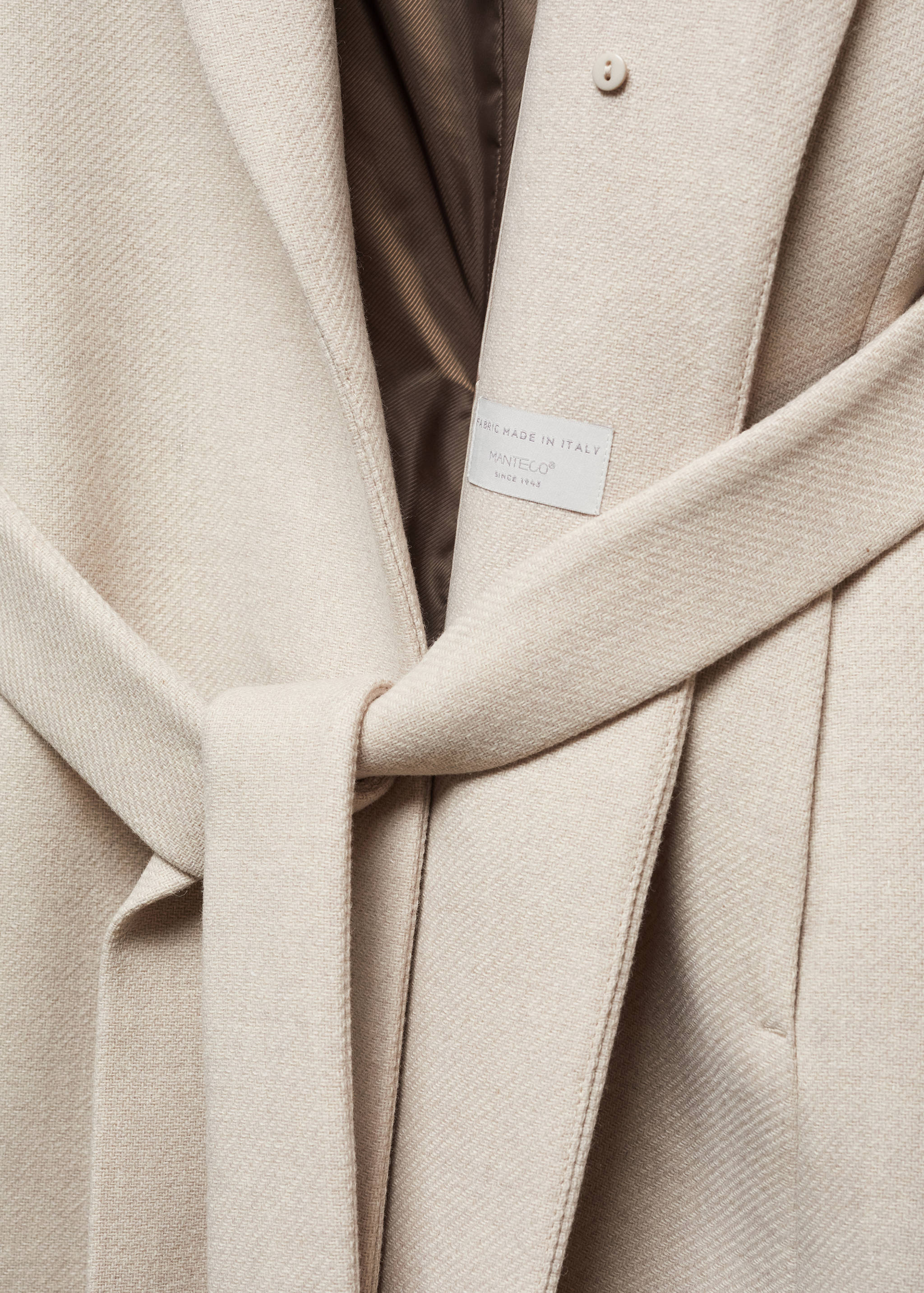 Manteco wool coat with detachable fur collar - Details of the article 0