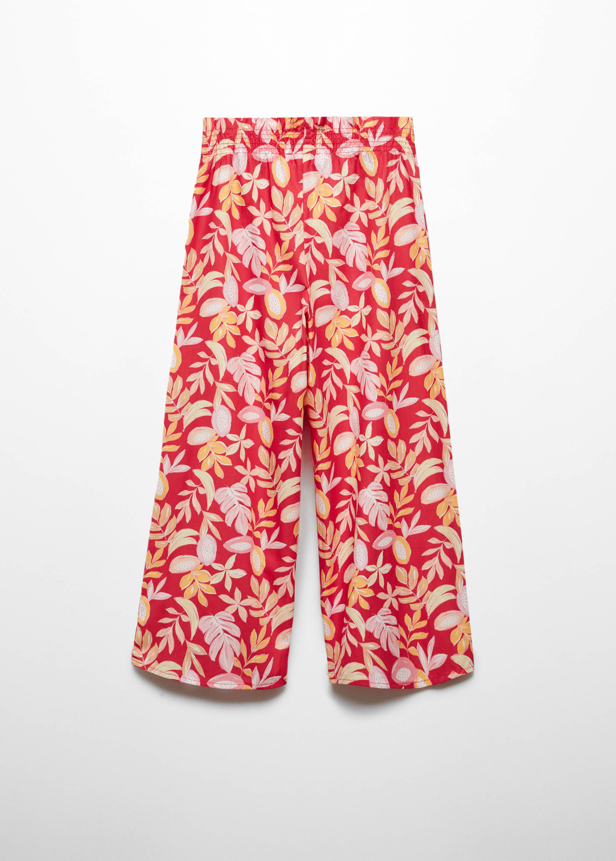 Printed straight trousers - Reverse of the article