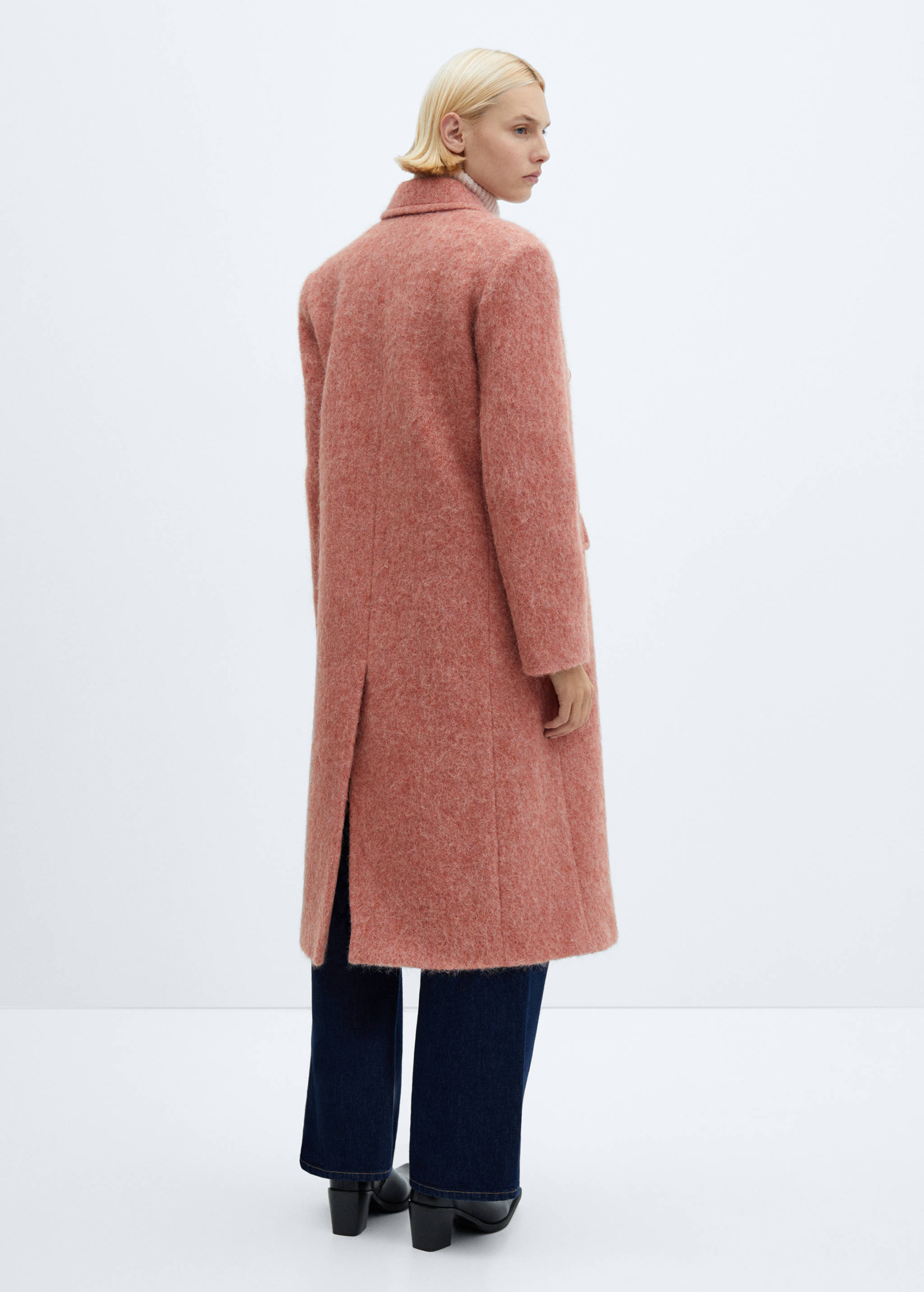 Double-breasted wool coat - Reverse of the article