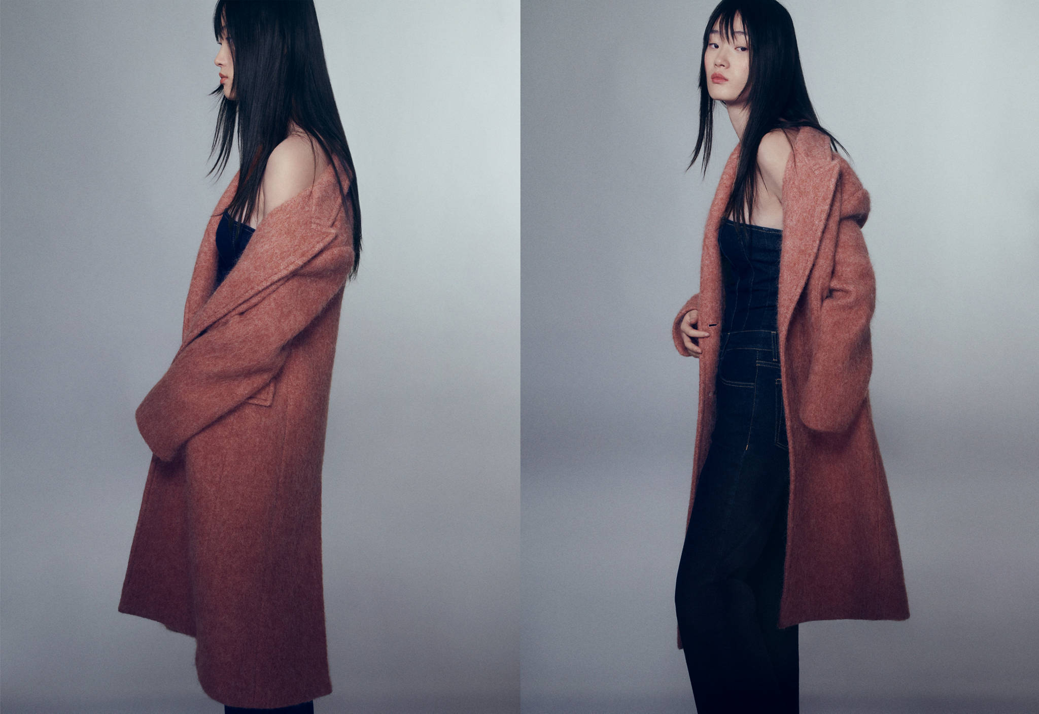 Double-breasted wool coat - Panoramic plane
