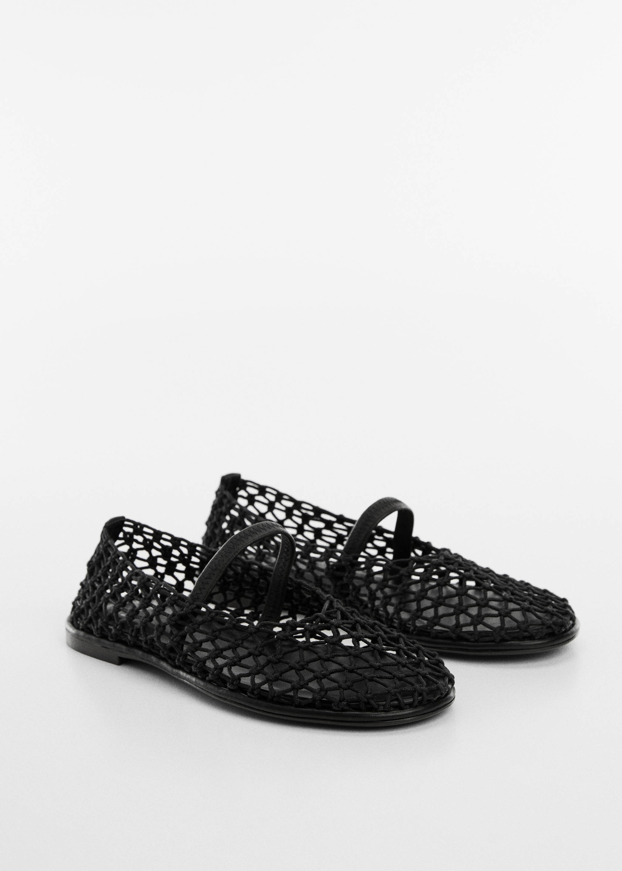 Ballet flats with mesh strap - Medium plane