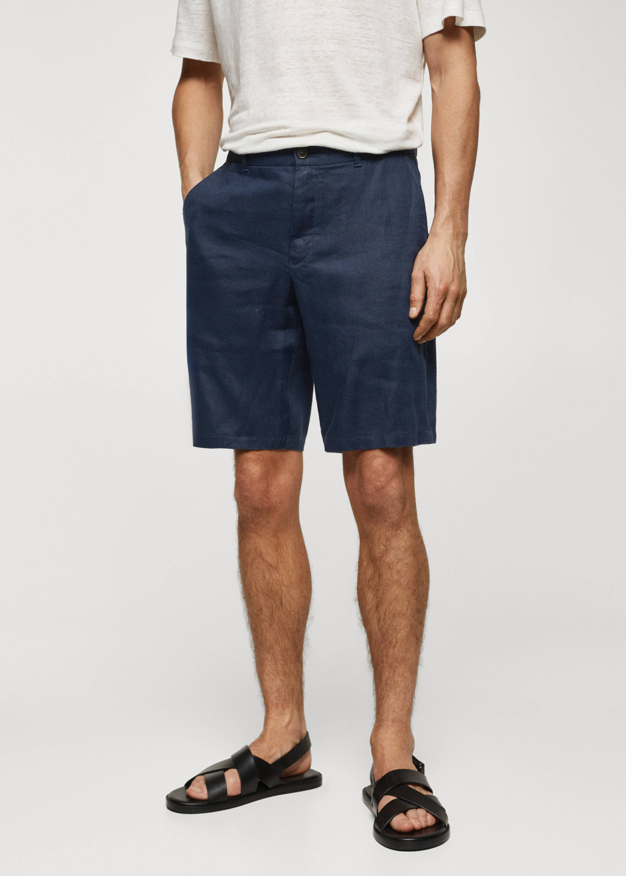 Bermudas 100% lino - Plano medio