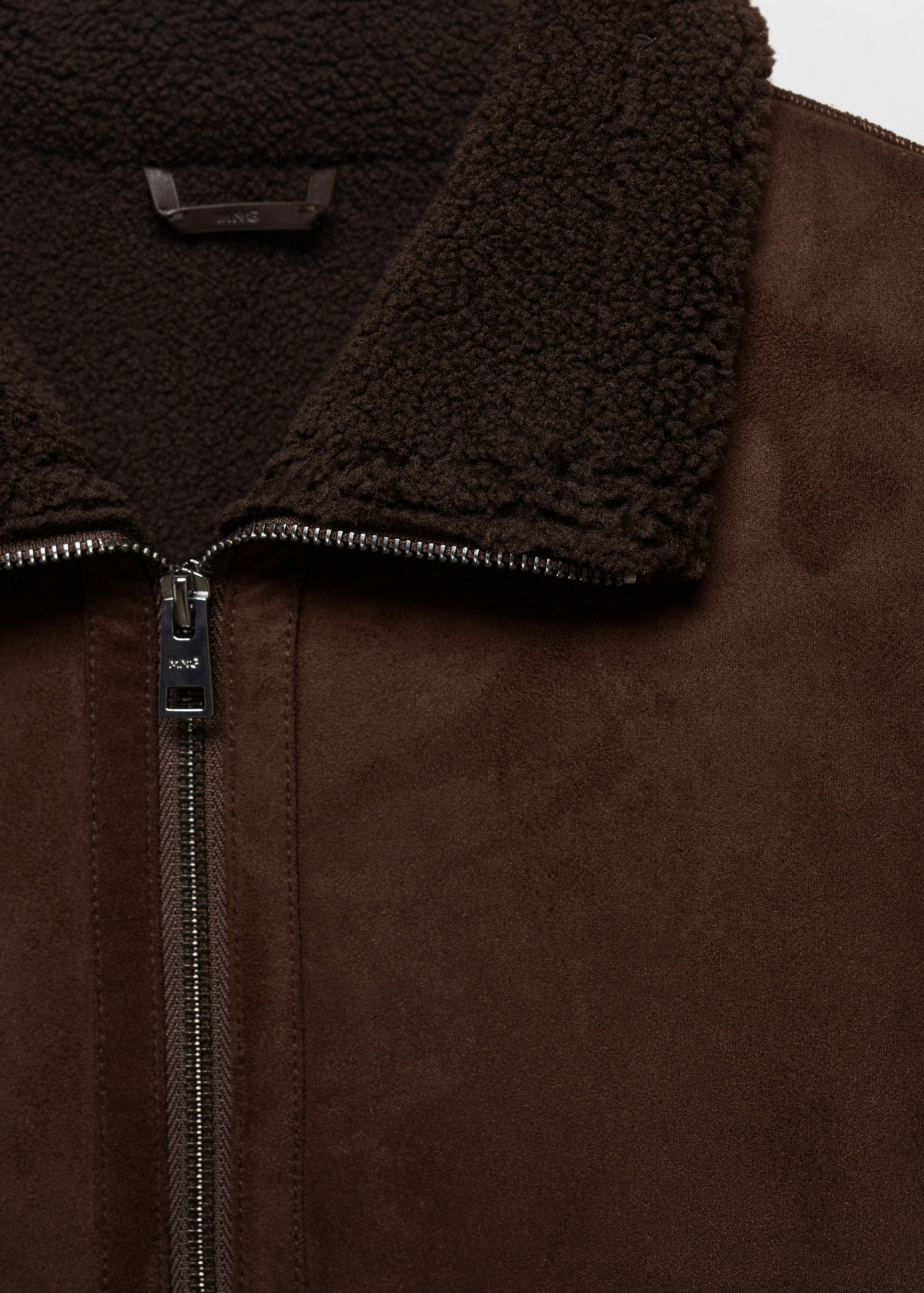 Shearling-lined faux-leather jacket - Details of the article 8