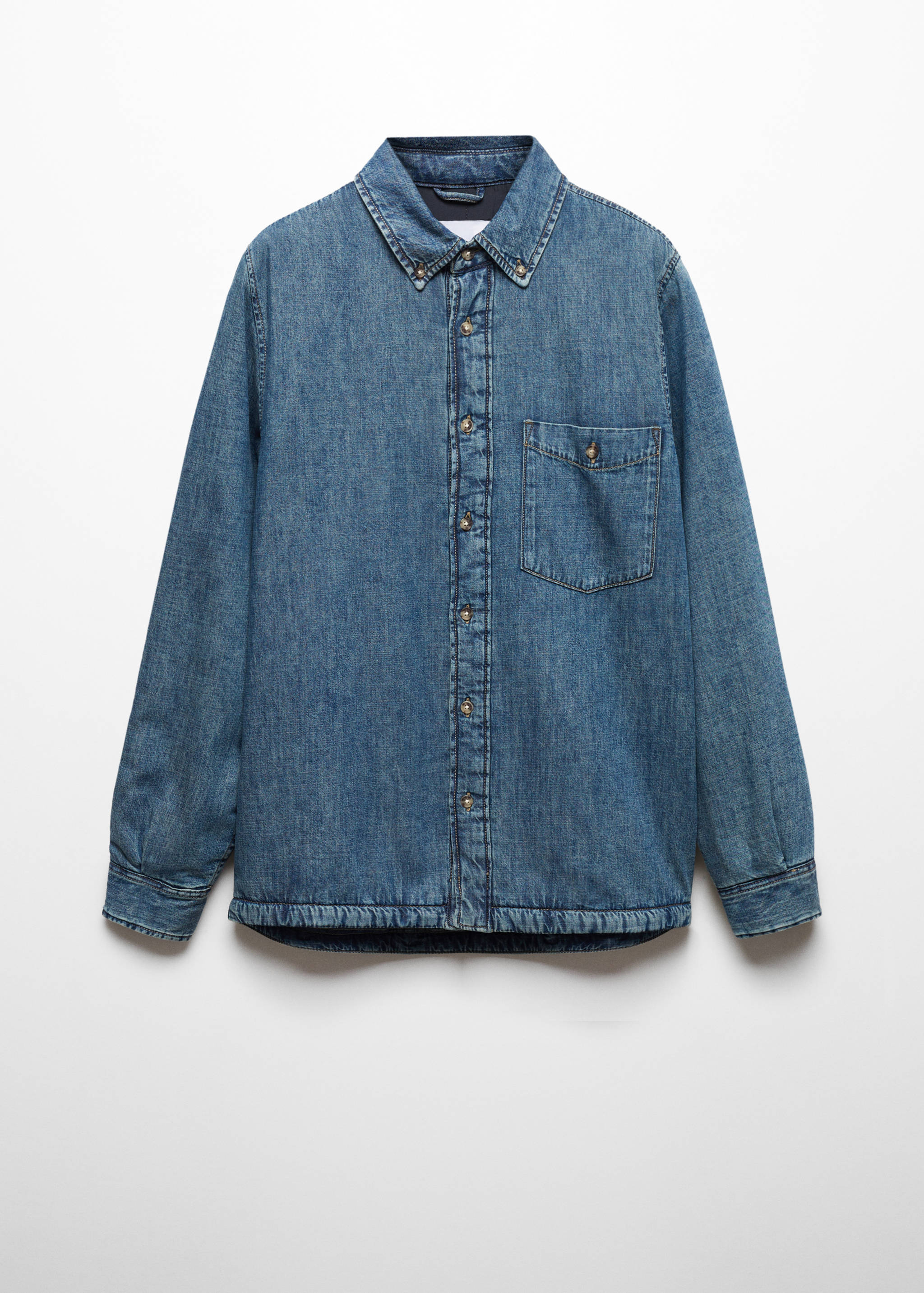 Quilted denim overshirt - Article without model