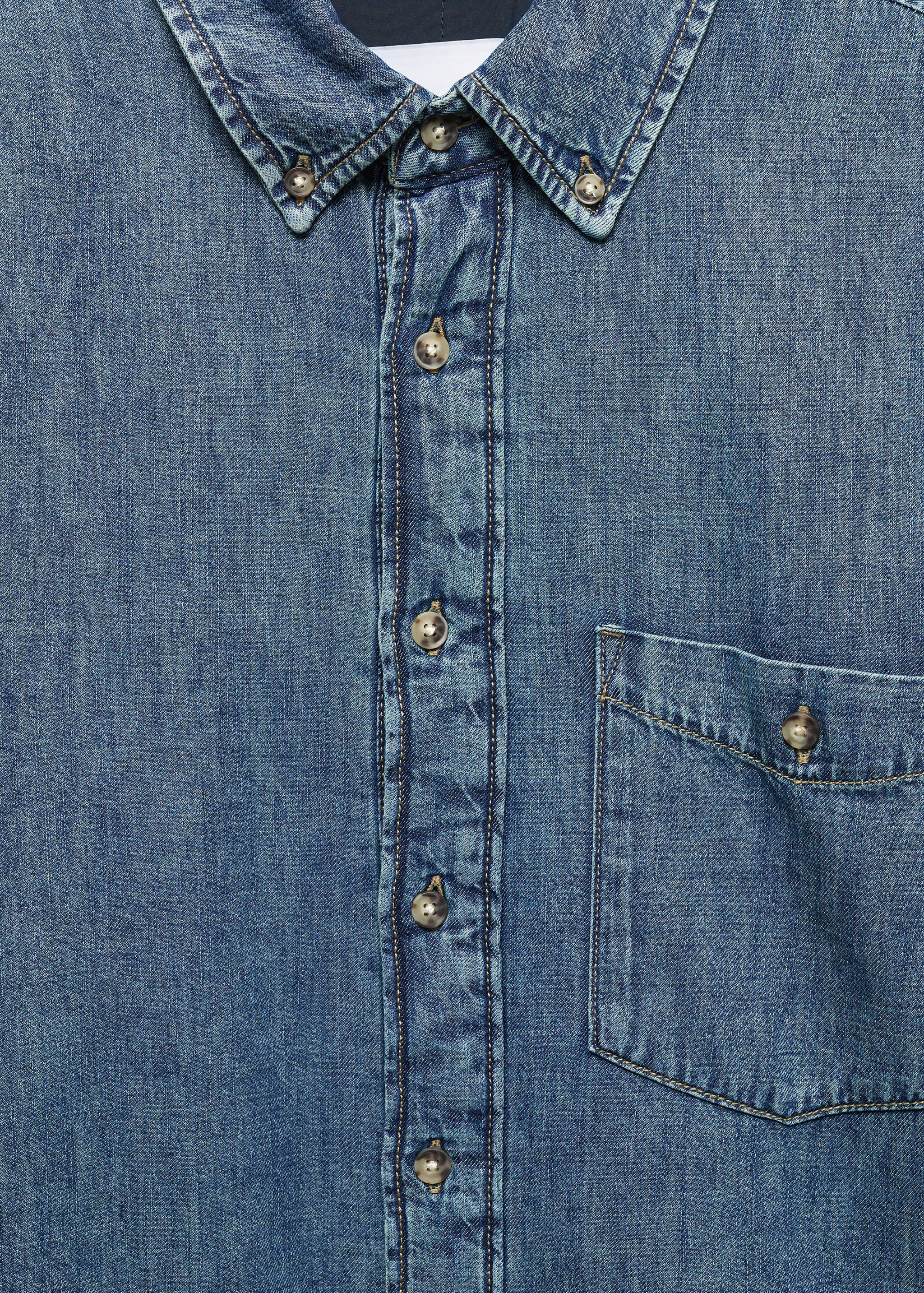 Quilted denim overshirt - Details of the article 8