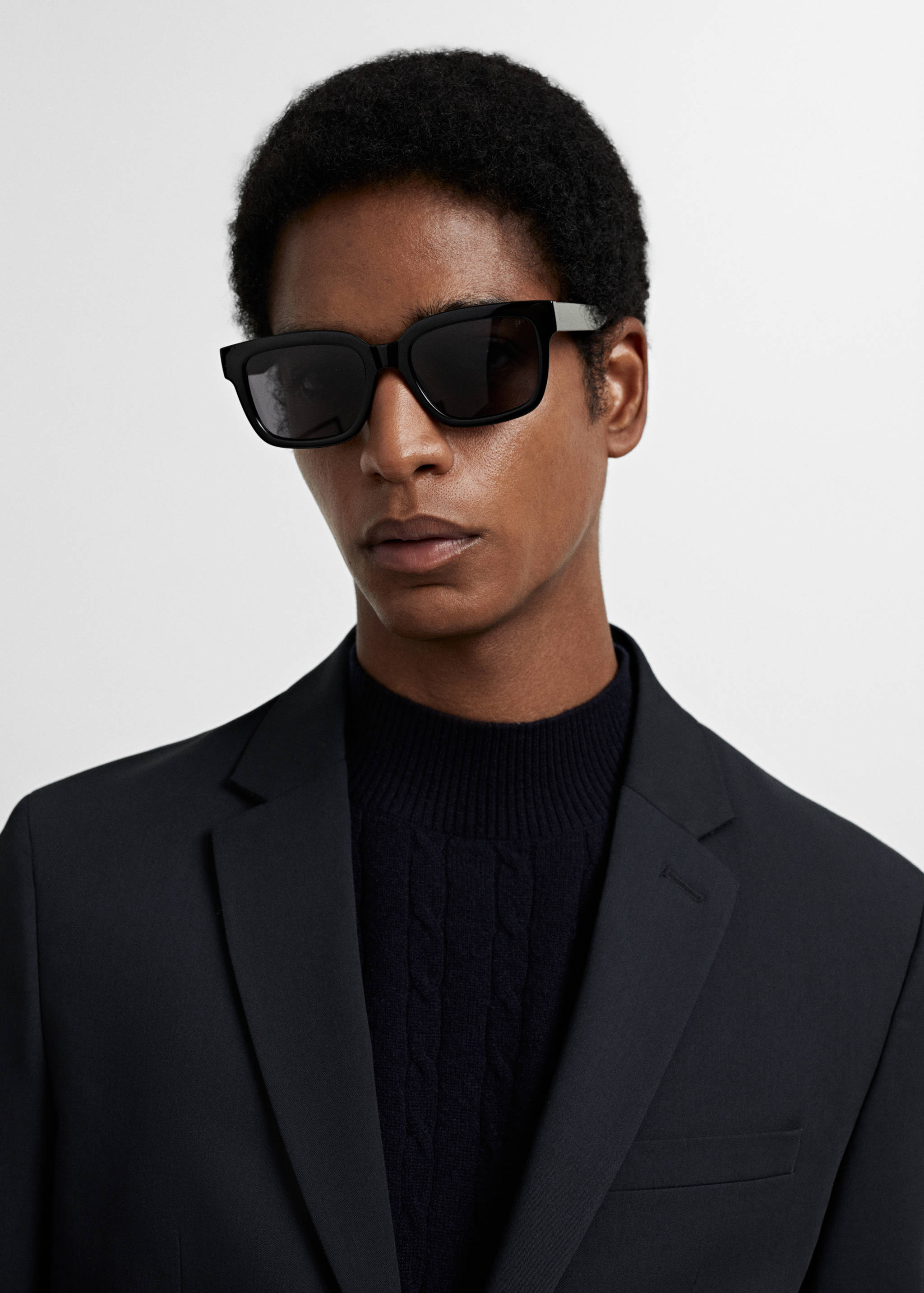 弹力面料超修身西装夹克 - null