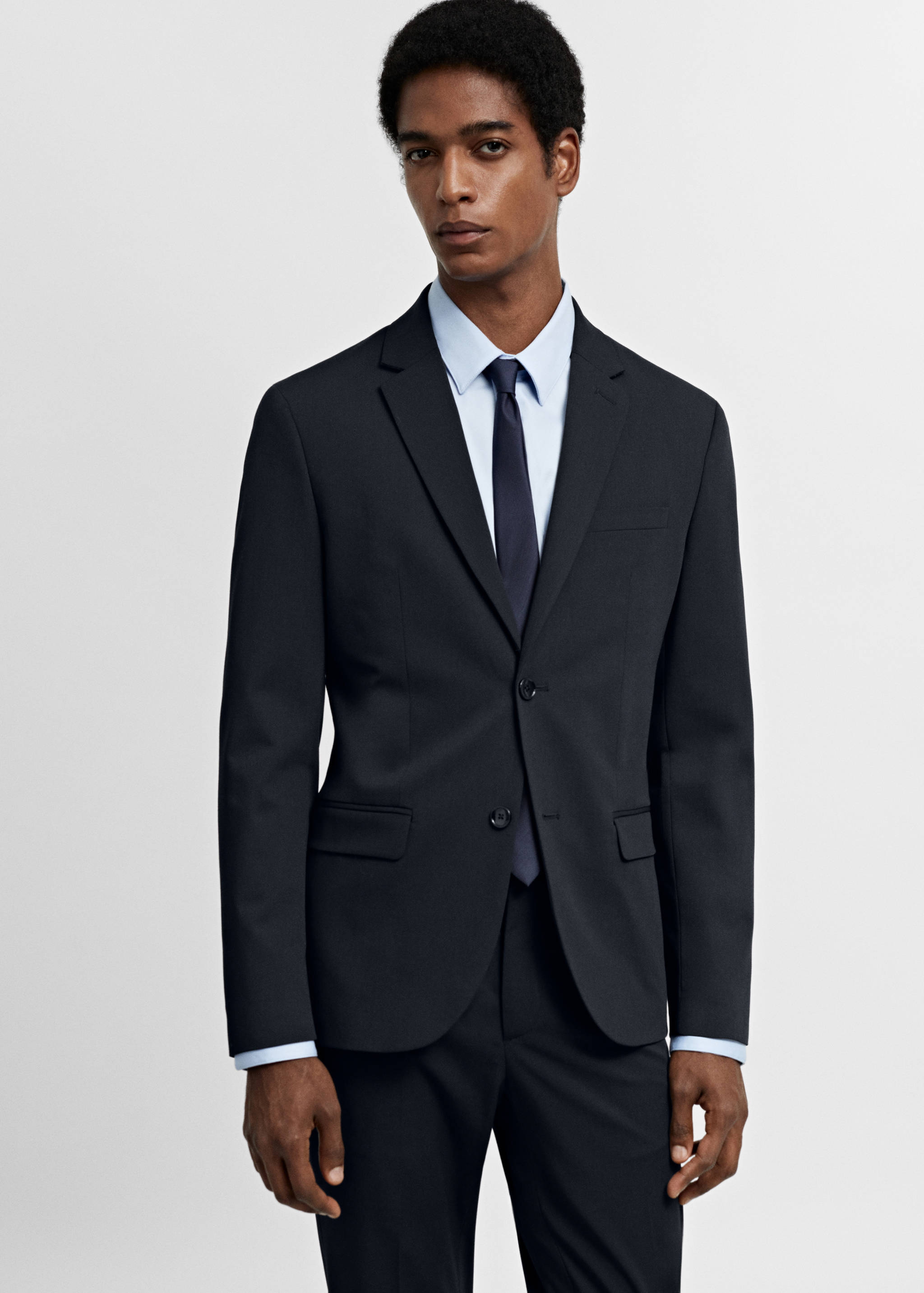 Super slim-fit suit jacket in stretch fabric - Medium plane