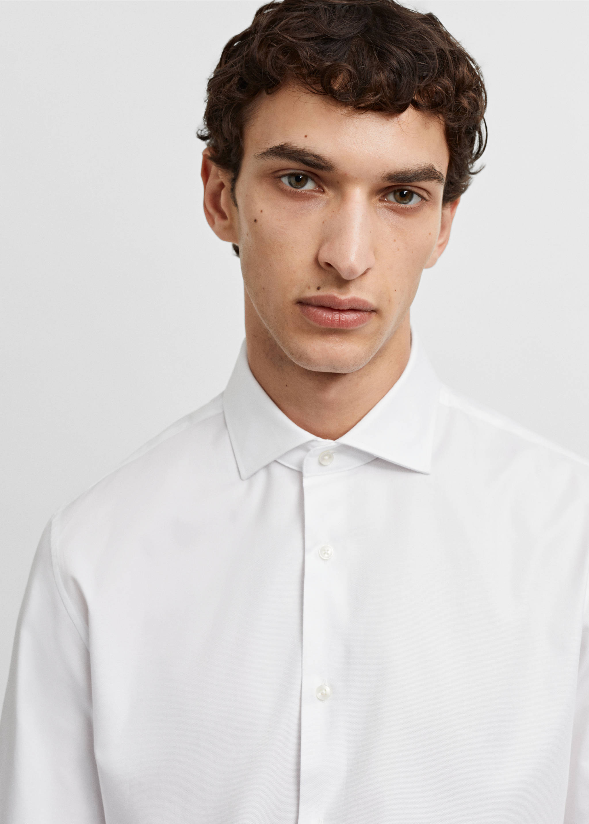 Chemise costume slim-fit coton structurée - Détail de l'article 1