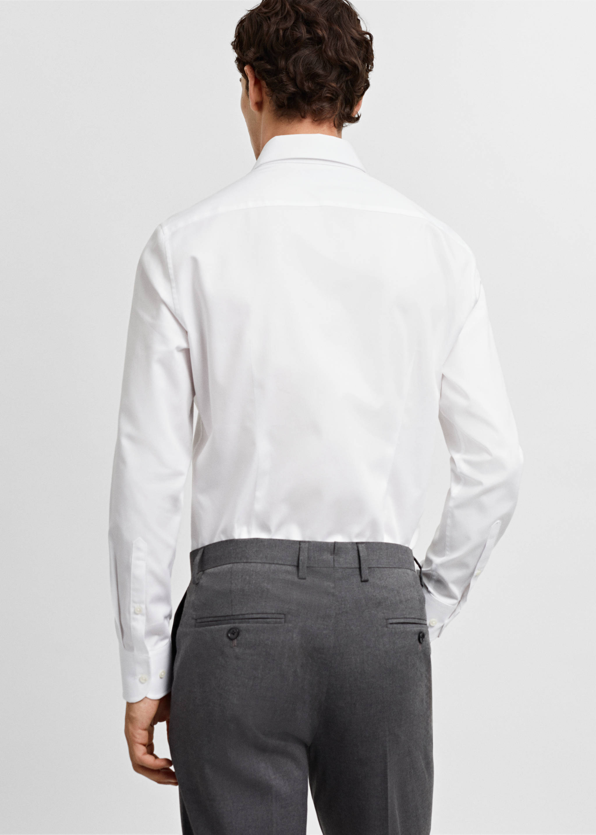 Chemise costume slim-fit coton structurée - Verso de l’article
