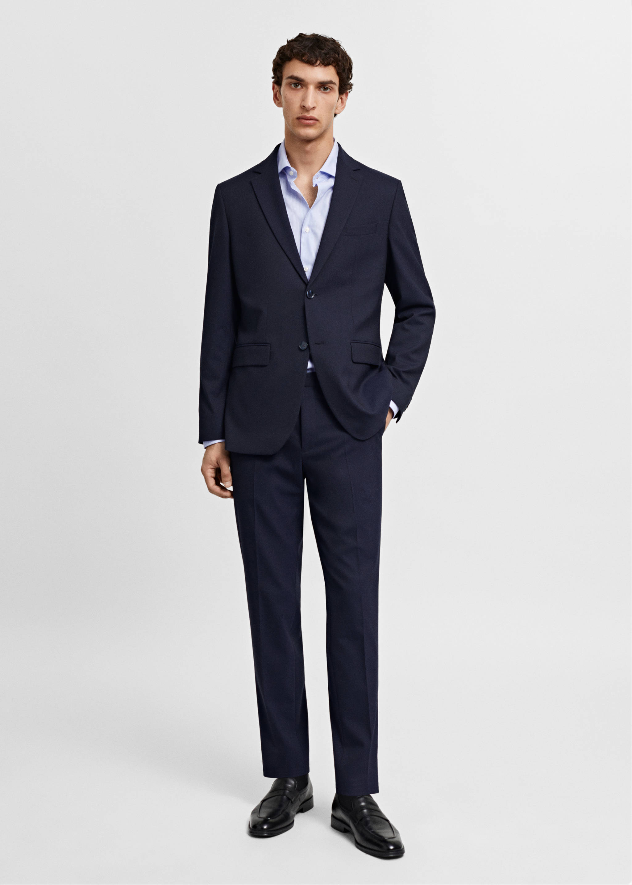 Chemise costume slim-fit twill milleraies - Plan général