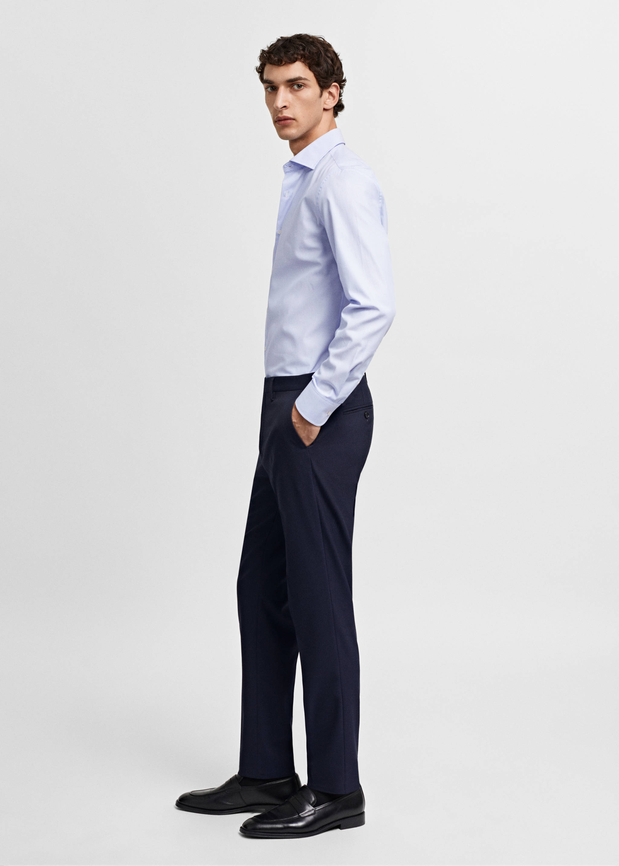 Chemise costume slim-fit twill milleraies - Détail de l'article 2