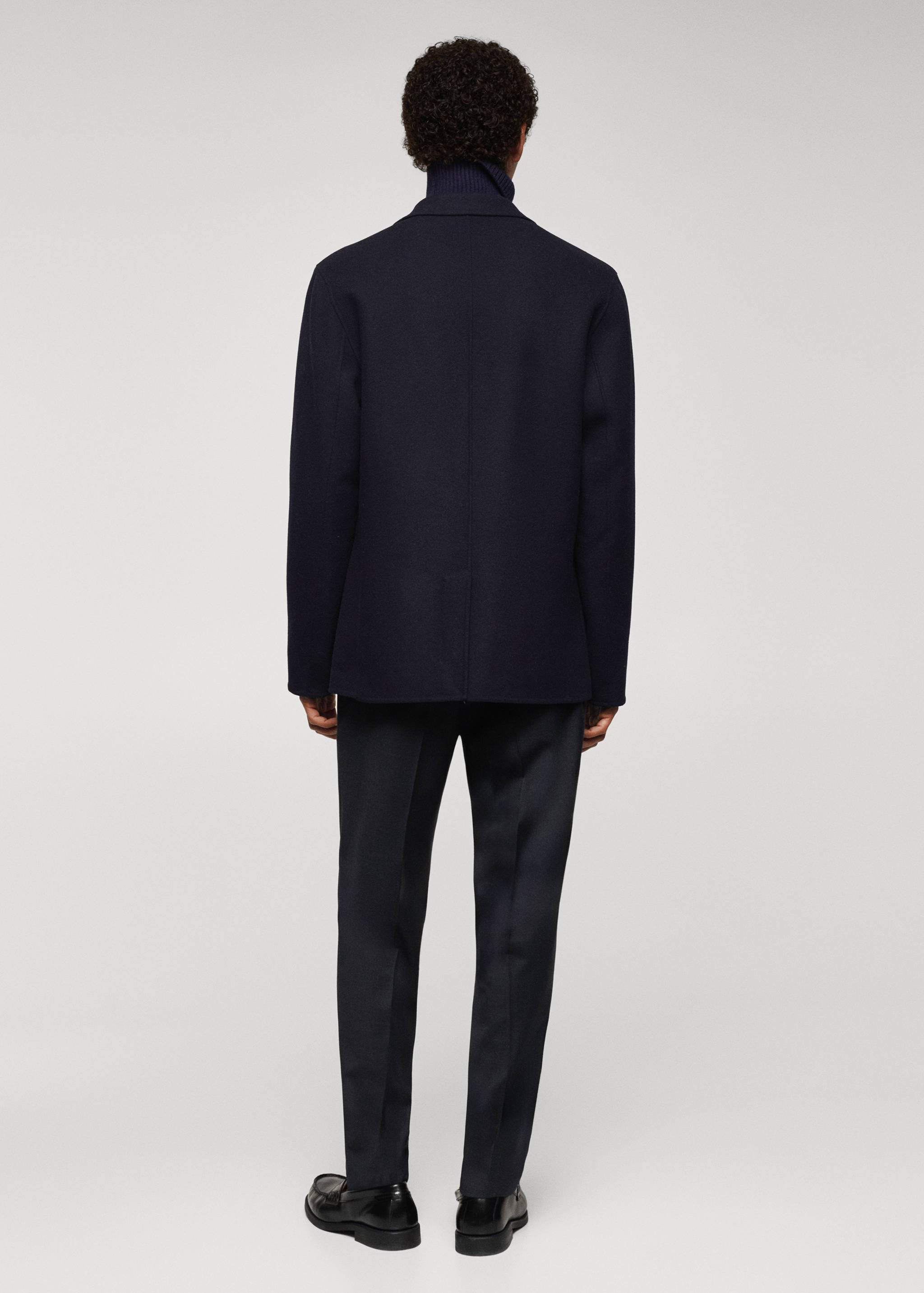 Шерстяной пиджак ручной работы - Обратная сторона изделия