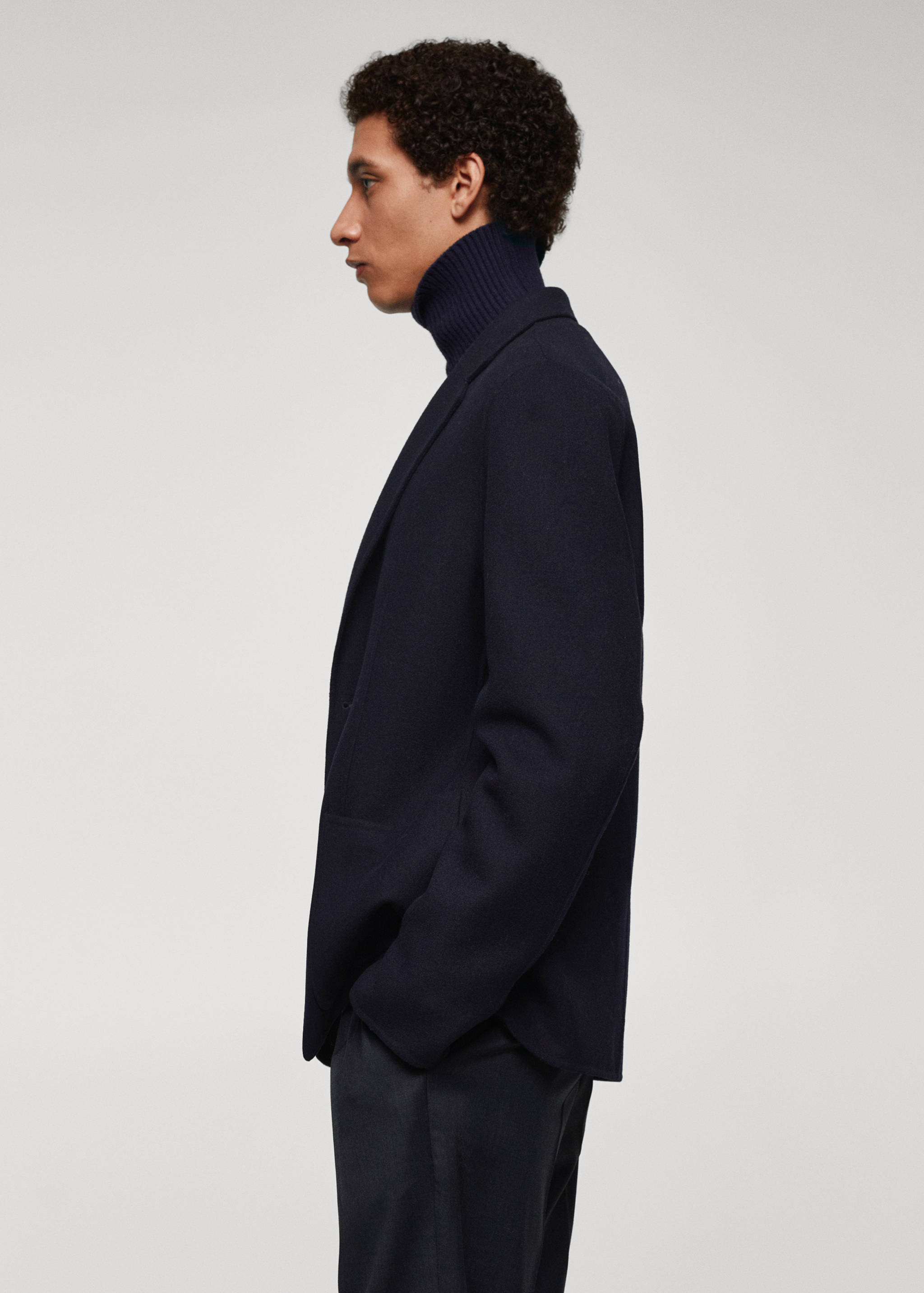 Шерстяной пиджак ручной работы - Деталь изделия 2