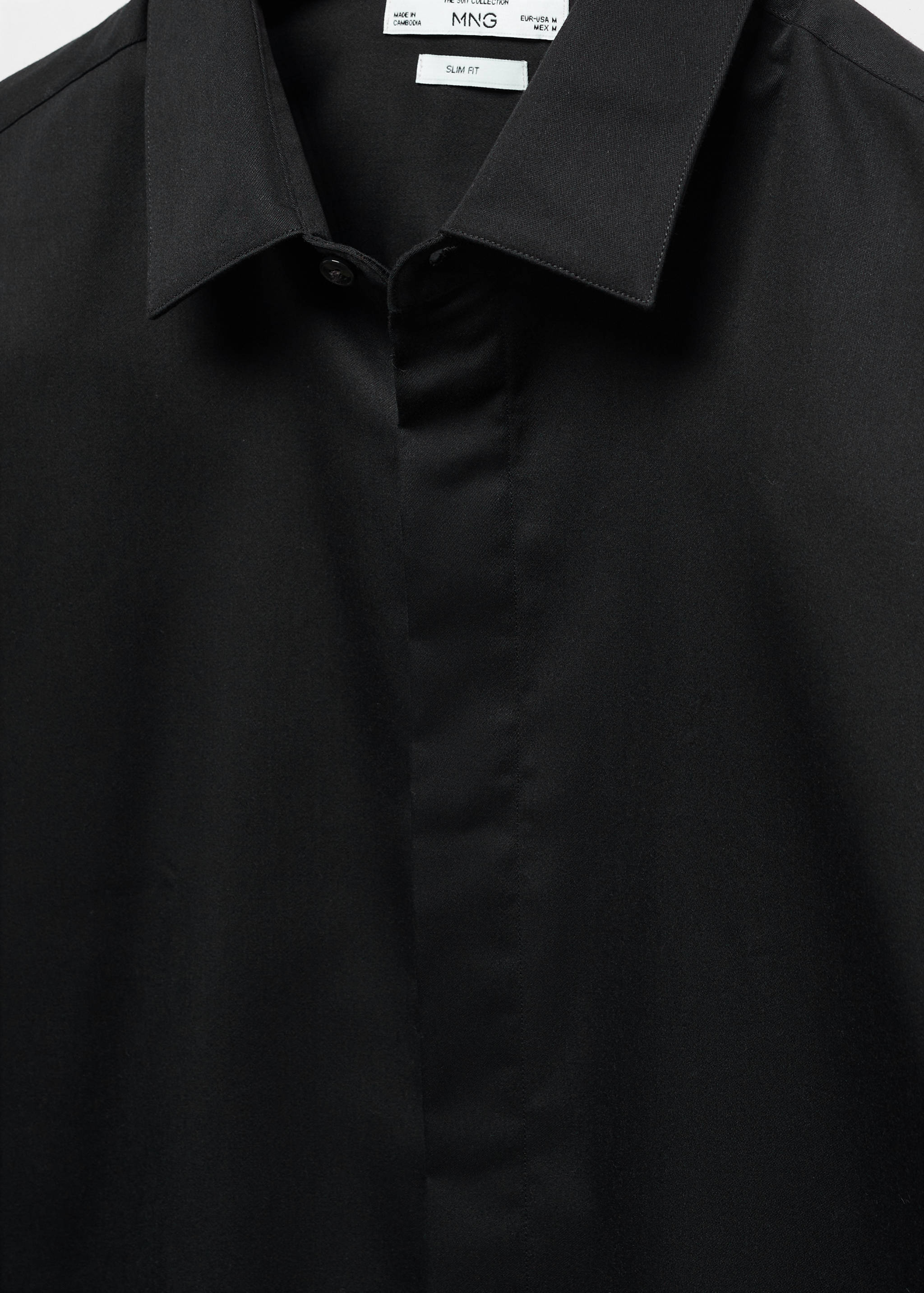 Slim Fit-Anzughemd aus 100 % Baumwolle - Detail des Artikels 8