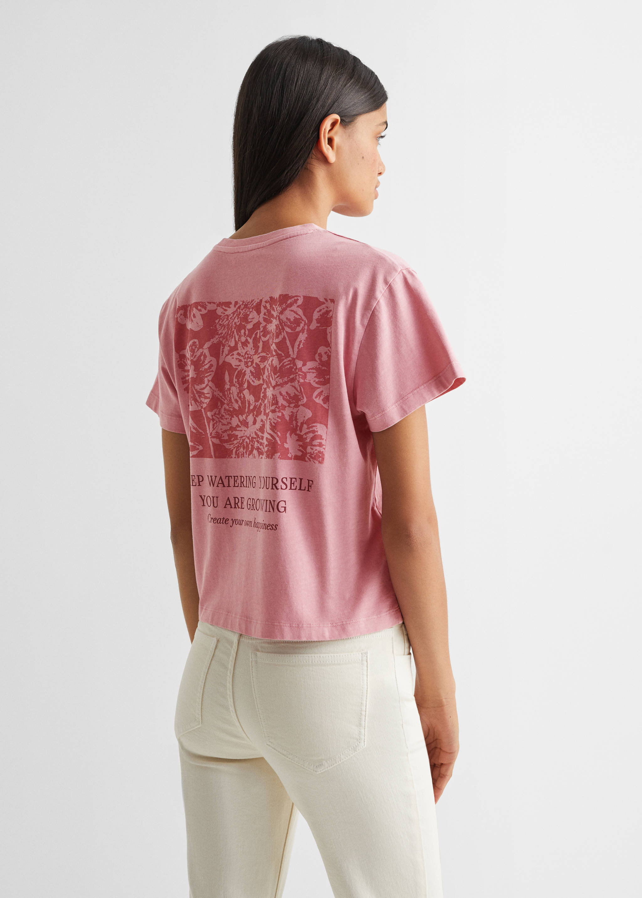 T-shirt crop imprimé - Verso de l’article