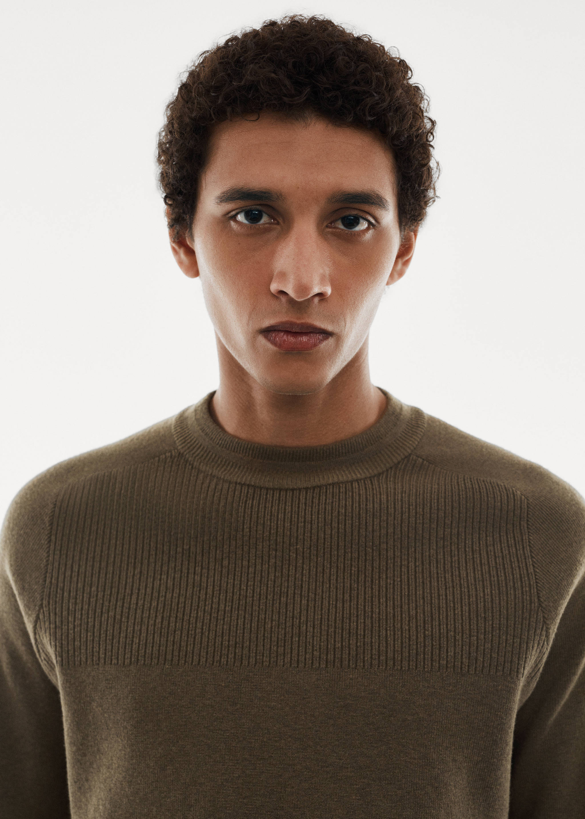 Pull-over stretch détail côtelé - Détail de l'article 1