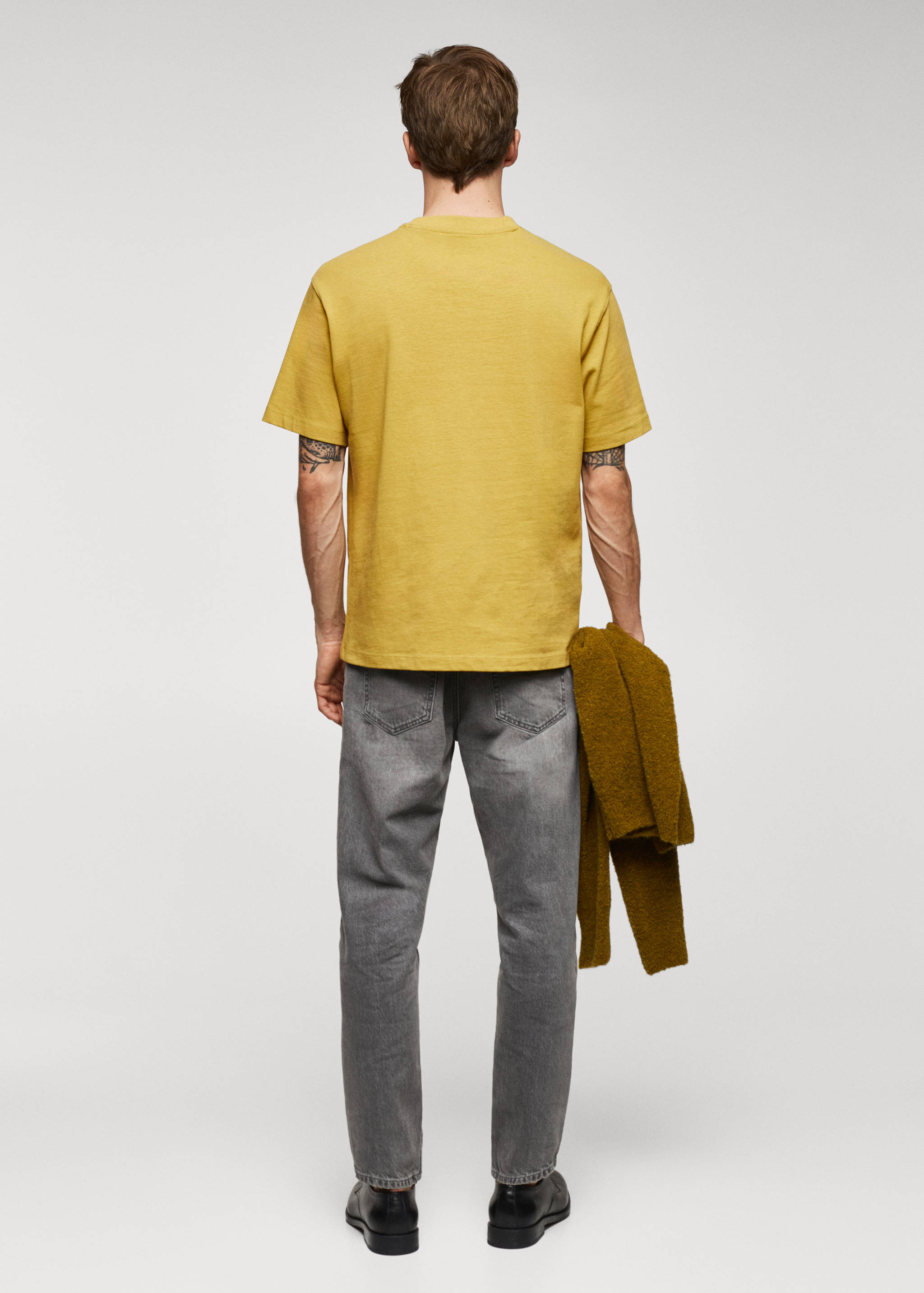 Basic 100% cotton relaxed-fit t-shirt - Reverse of the article