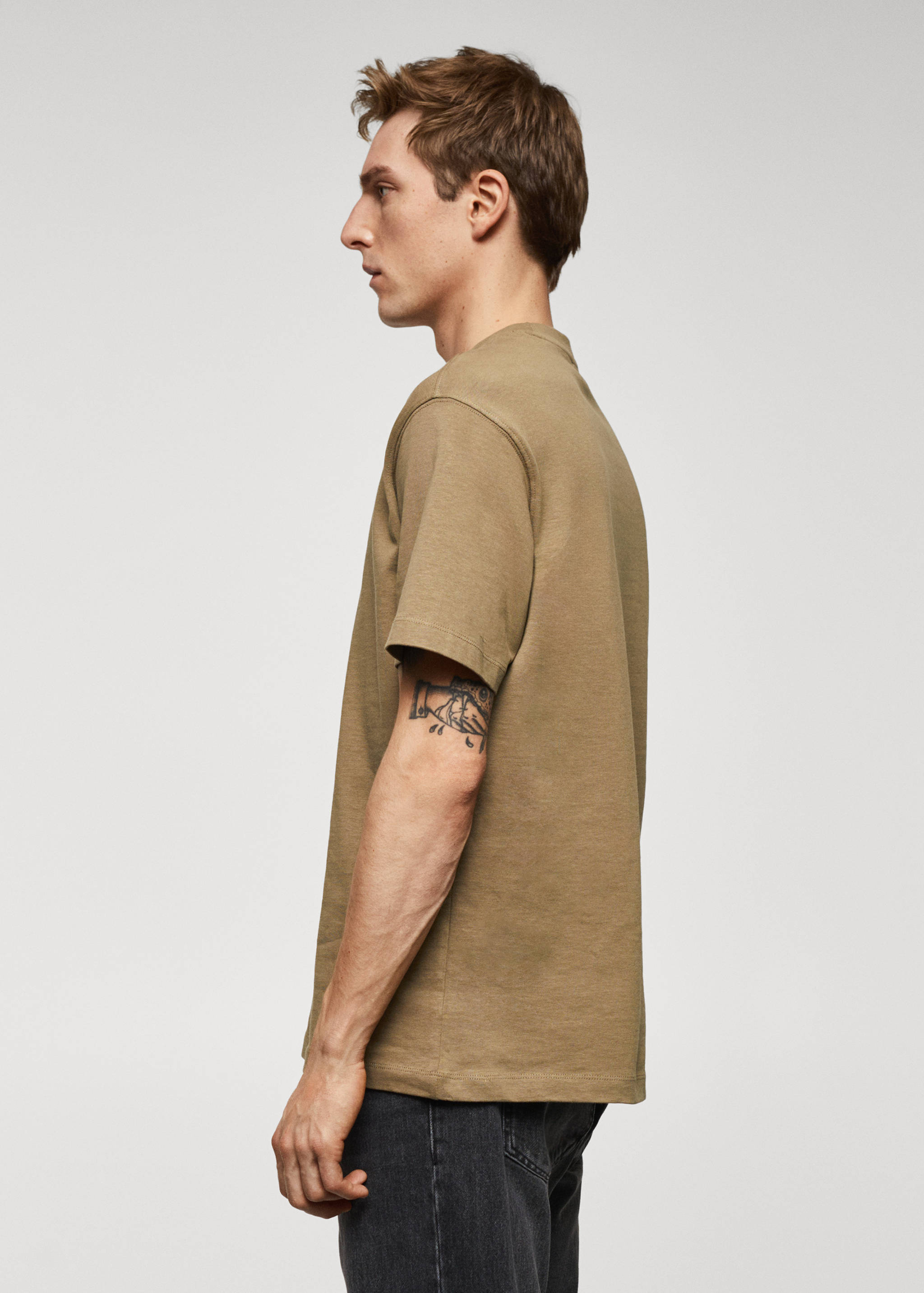 Basic 100% cotton relaxed-fit t-shirt - Details of the article 2