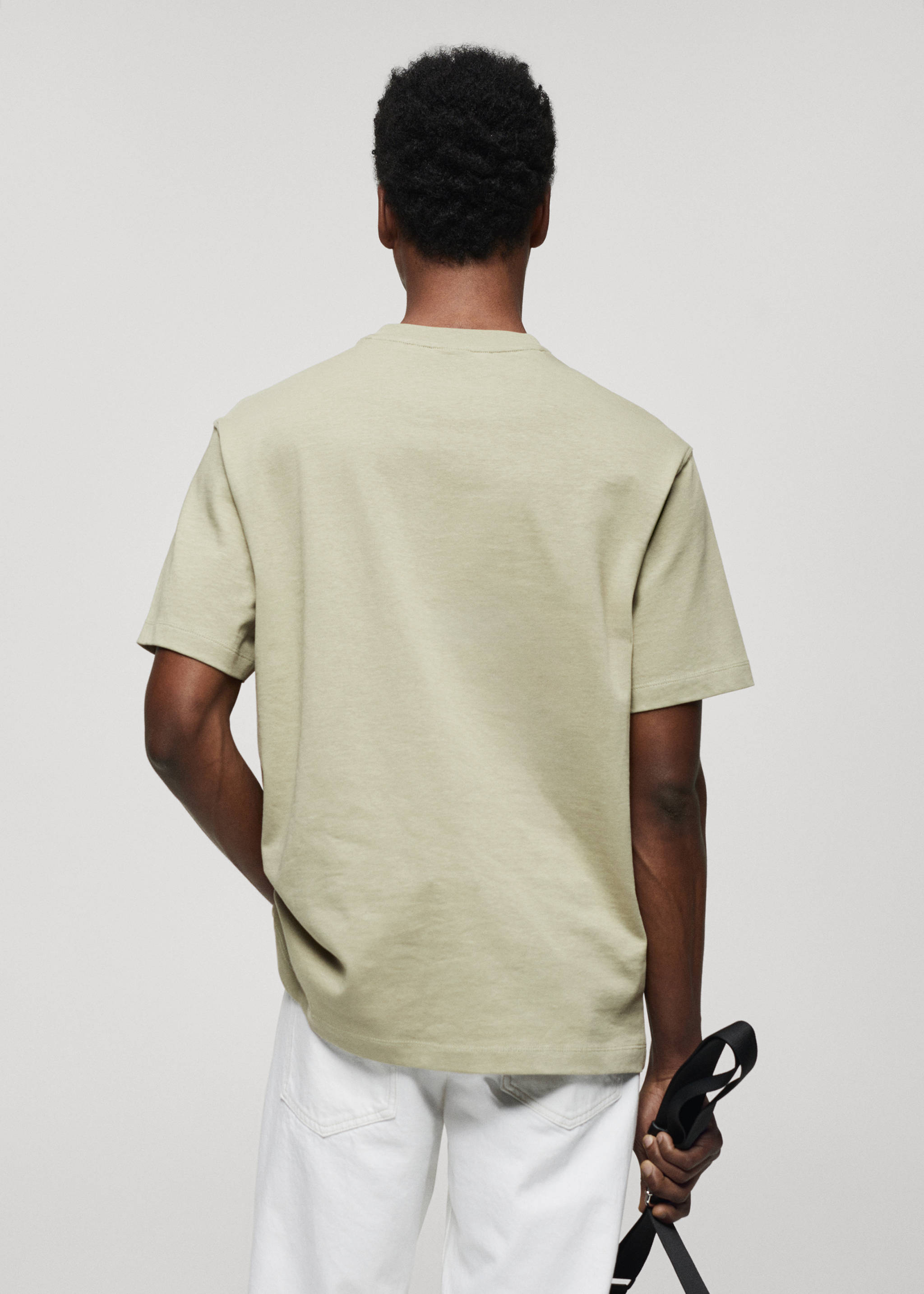 Basic 100% cotton relaxed-fit t-shirt - Reverse of the article