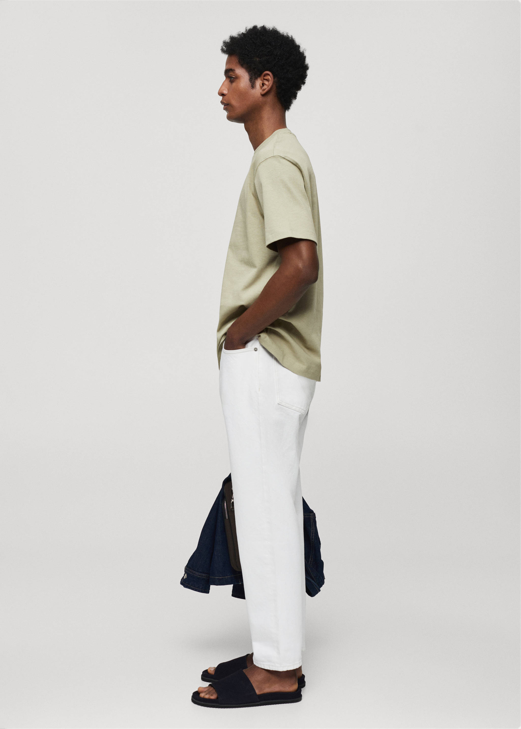 Basic 100% cotton relaxed-fit t-shirt - Details of the article 2