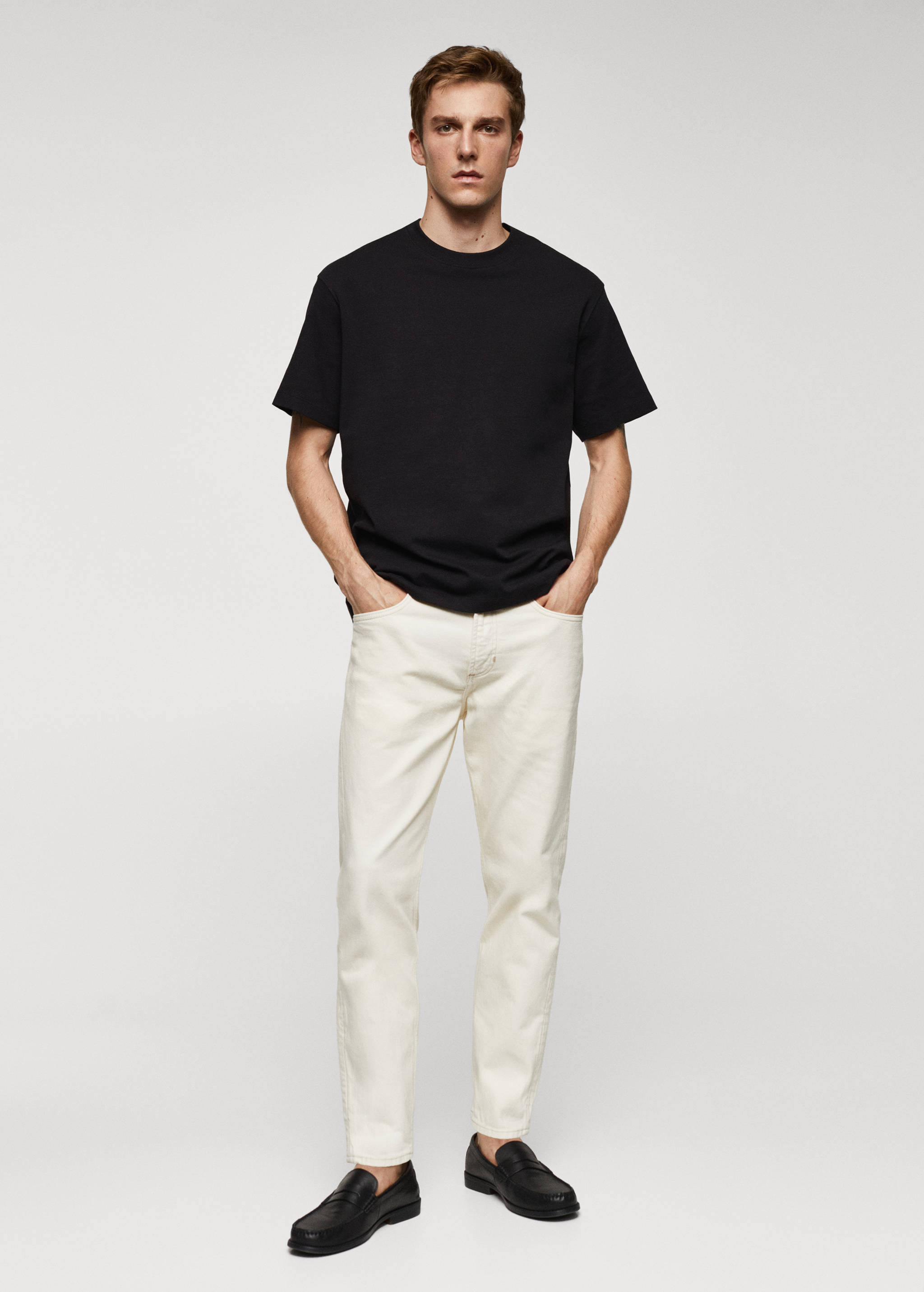 Basic 100% cotton relaxed-fit t-shirt - General plane