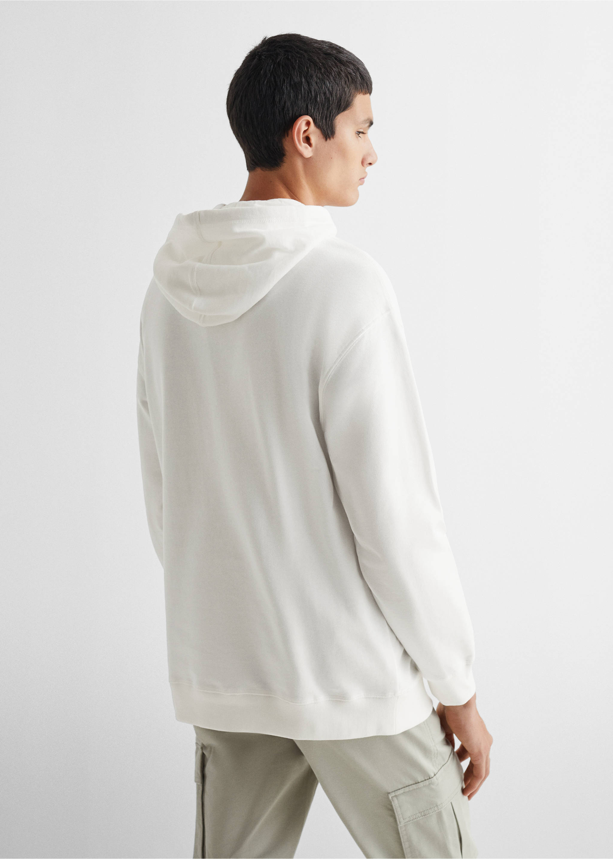 Unisex hoodie - Reverse of the article, White. Ref: 67050652-00.