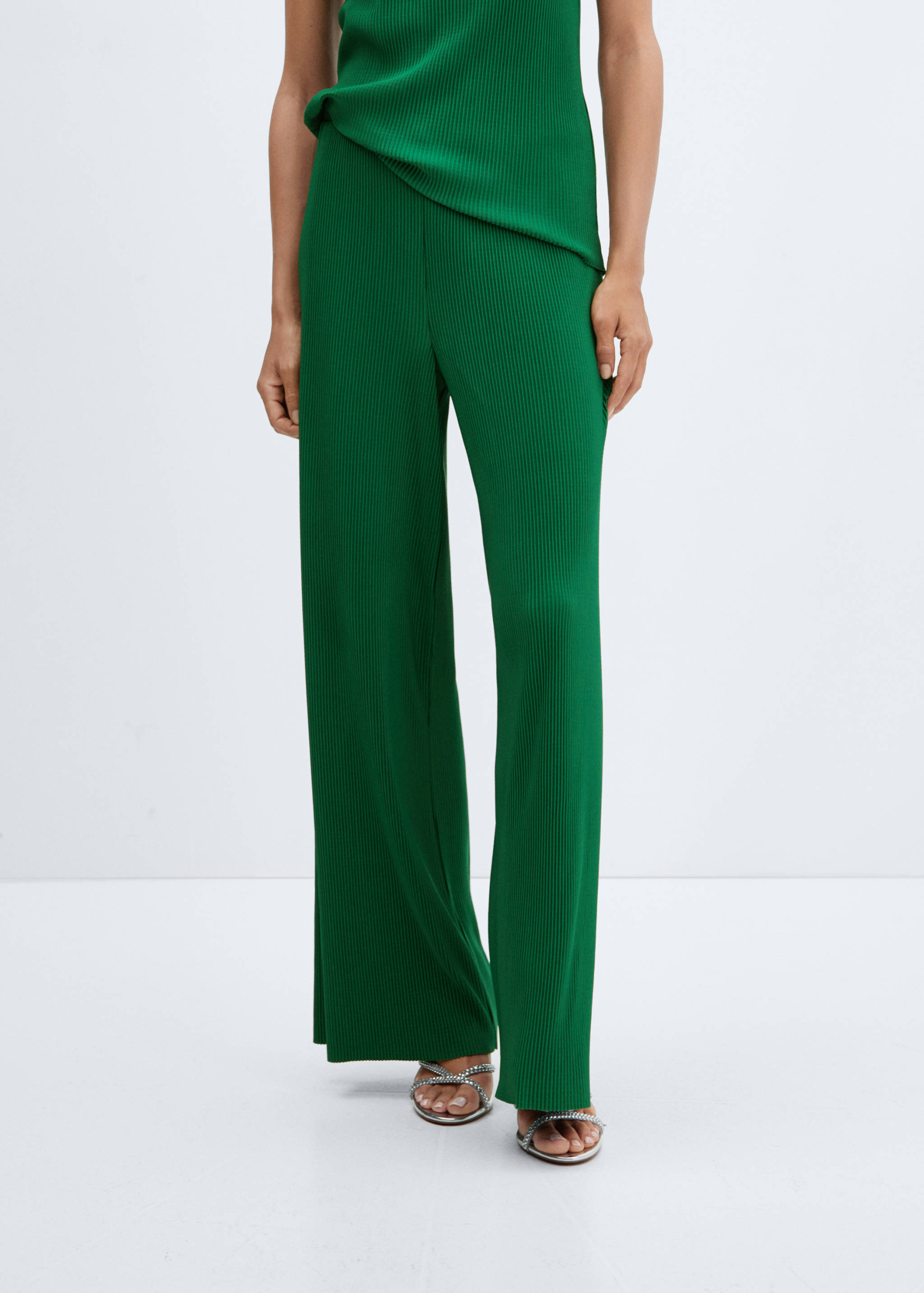 Pleated palazzo trousers - Medium plane