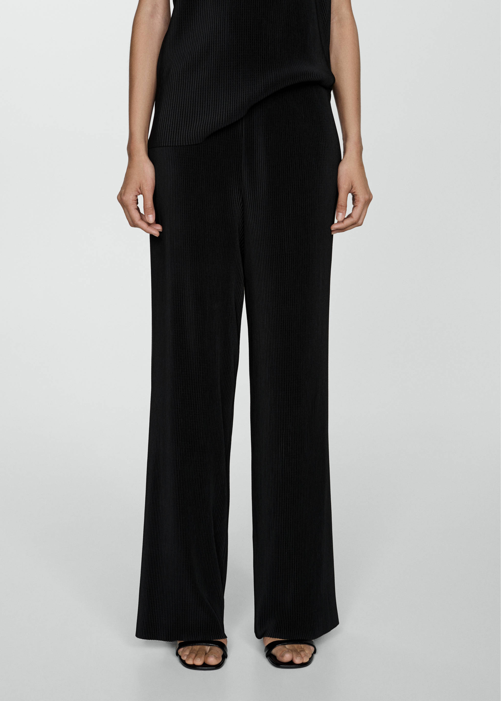 Pleated palazzo trousers - Medium plane