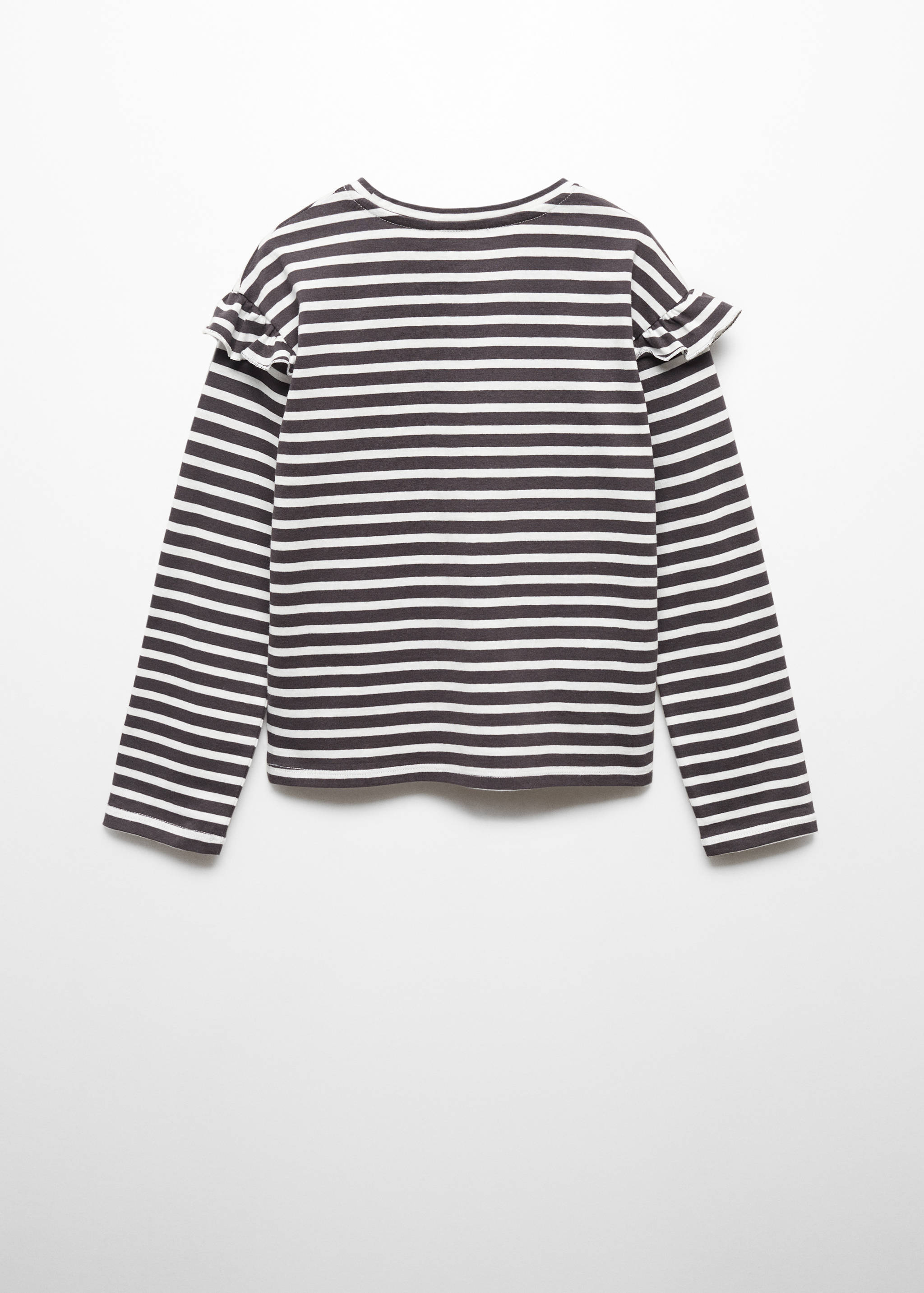 Striped ruffle sleeve t-shirt - Reverse of the article