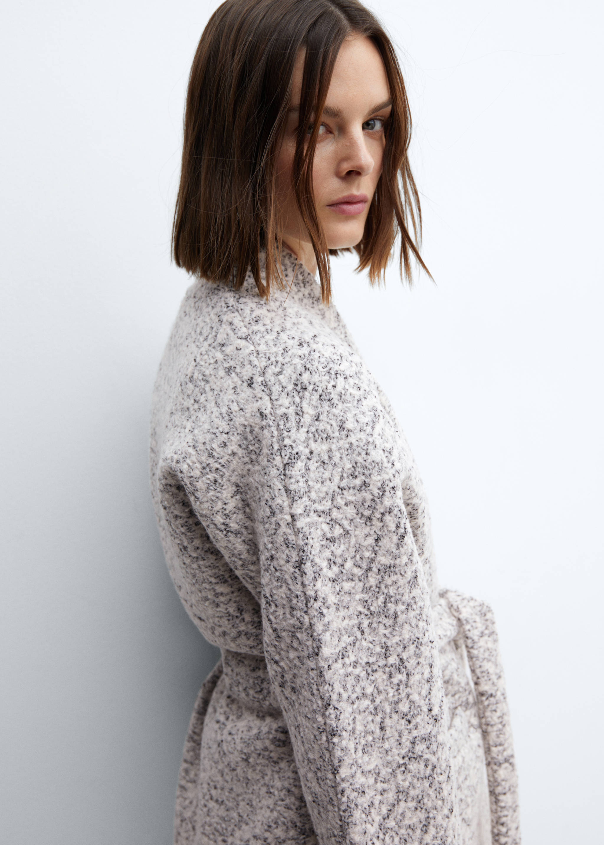Wool-blend jacket with belt - Details of the article 2