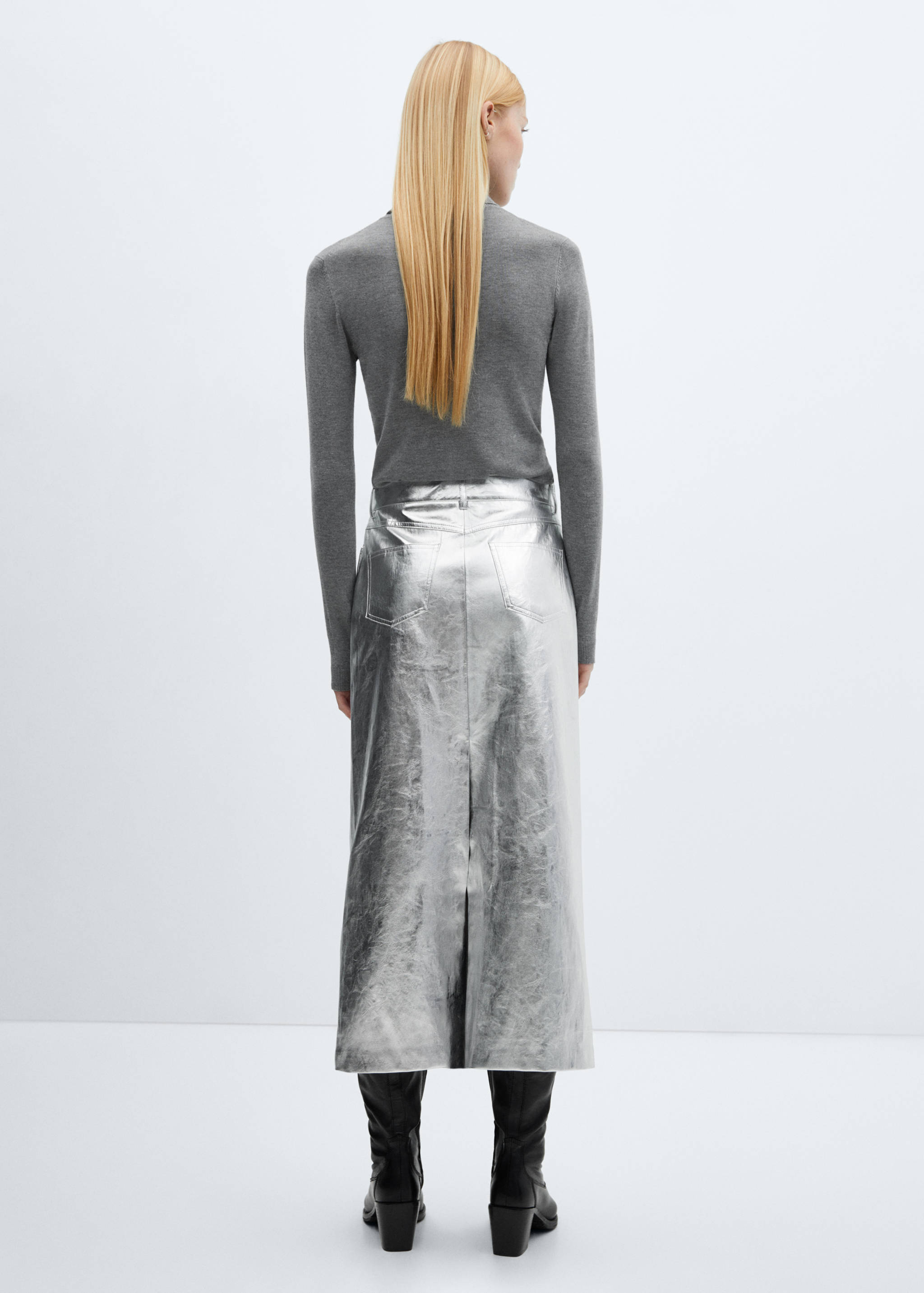 Metallic midi skirt - Reverse of the article