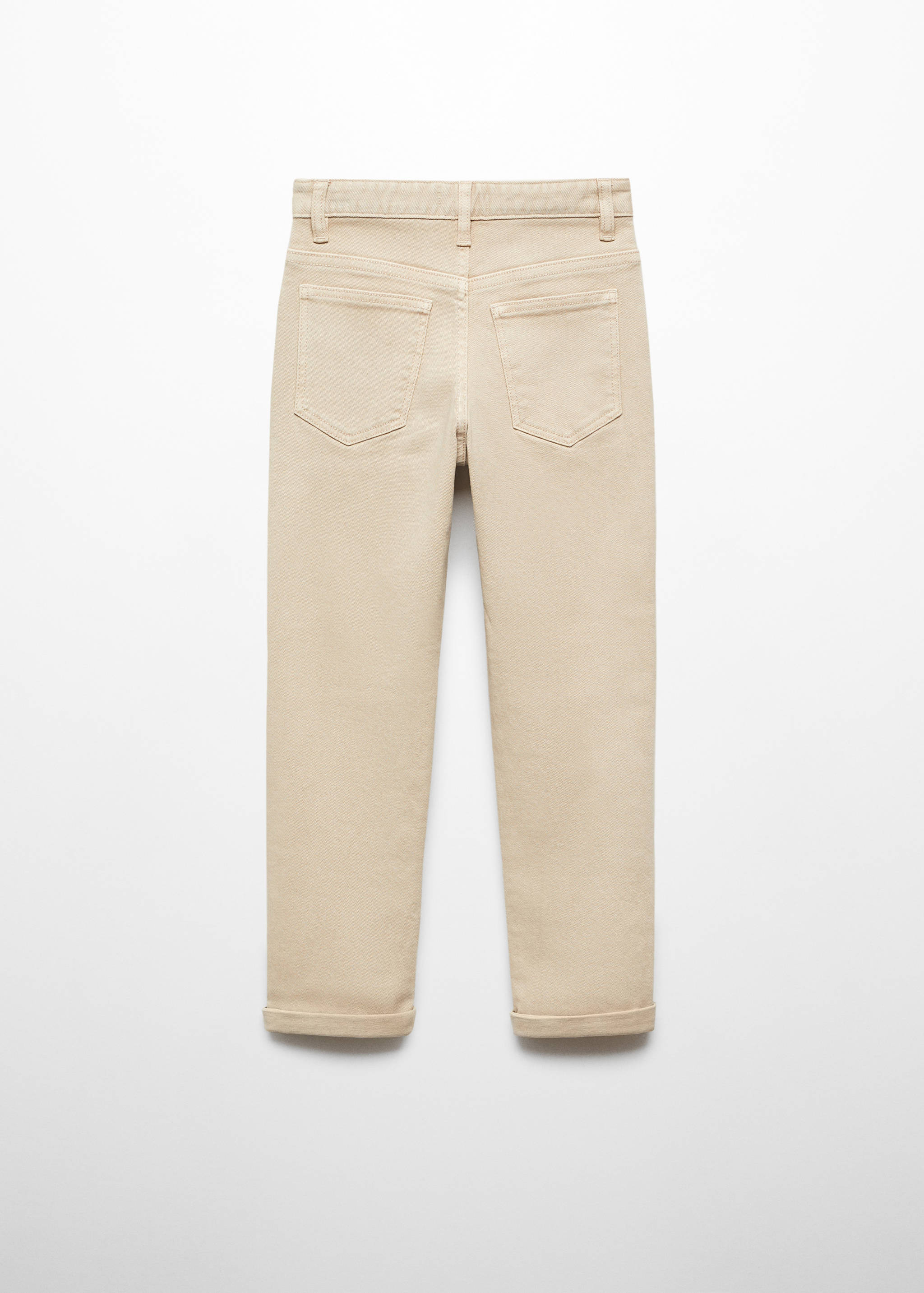 Straight-fit cotton trousers - Reverse of the article