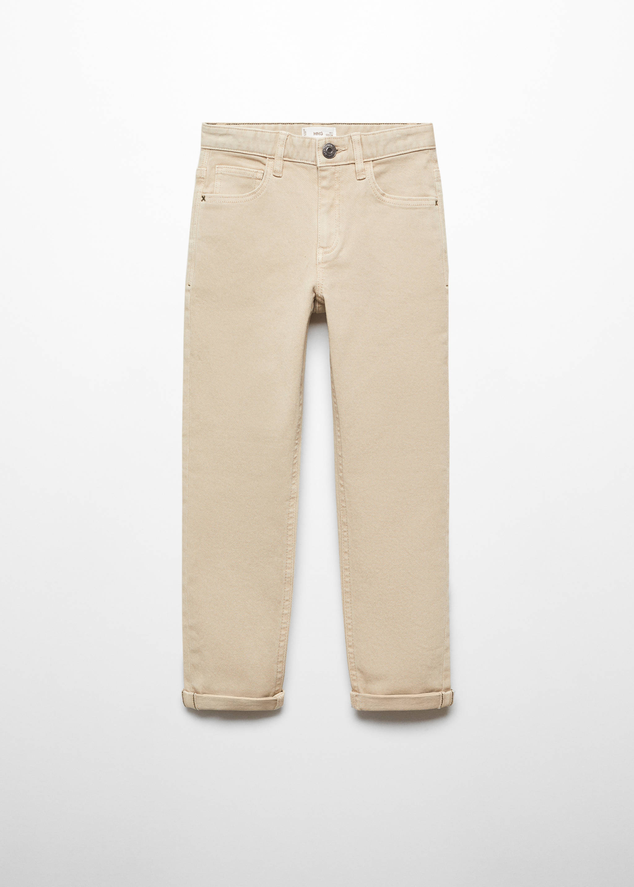 Straight-fit cotton trousers - Article without model