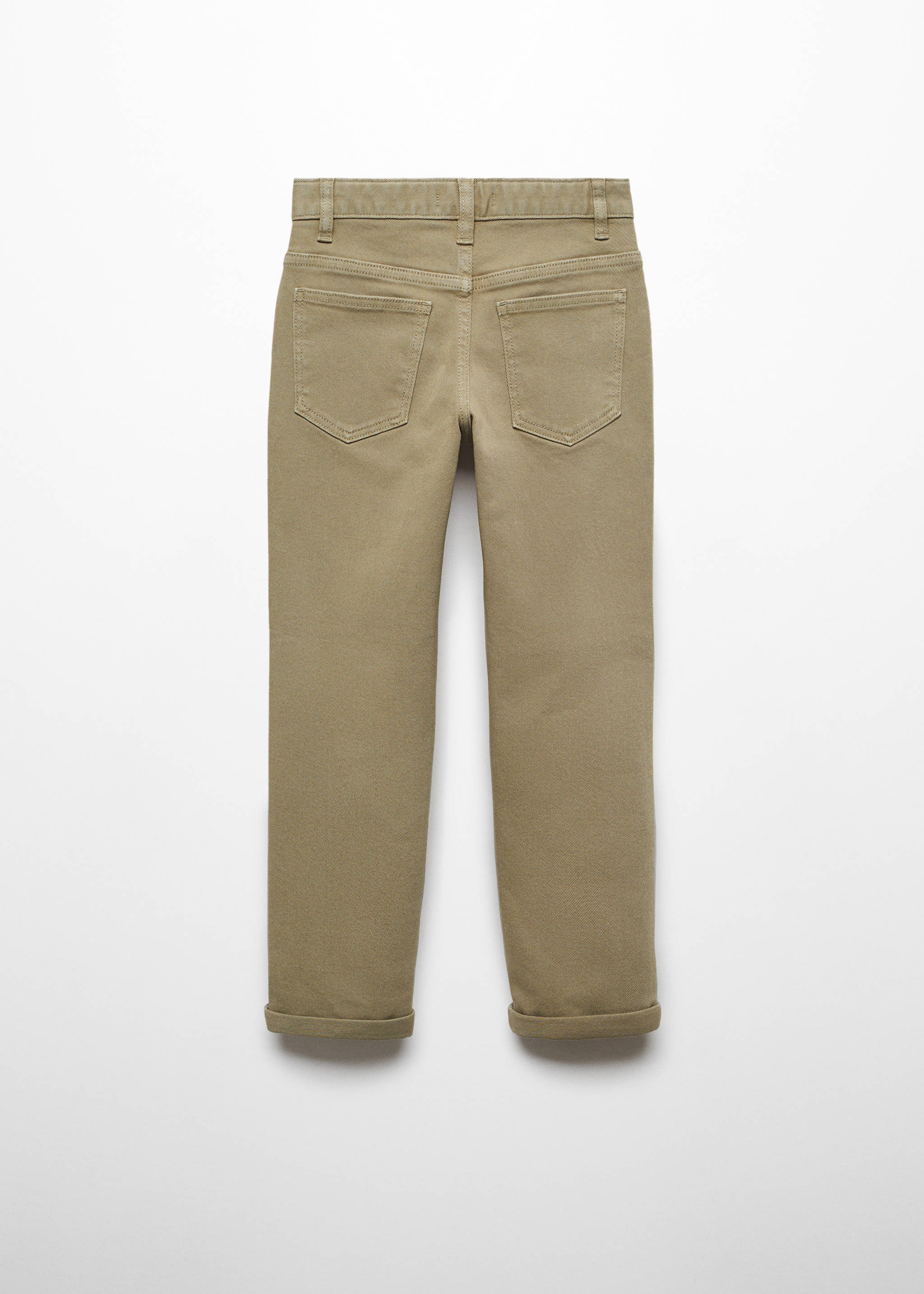 Straight-fit cotton trousers - Reverse of the article