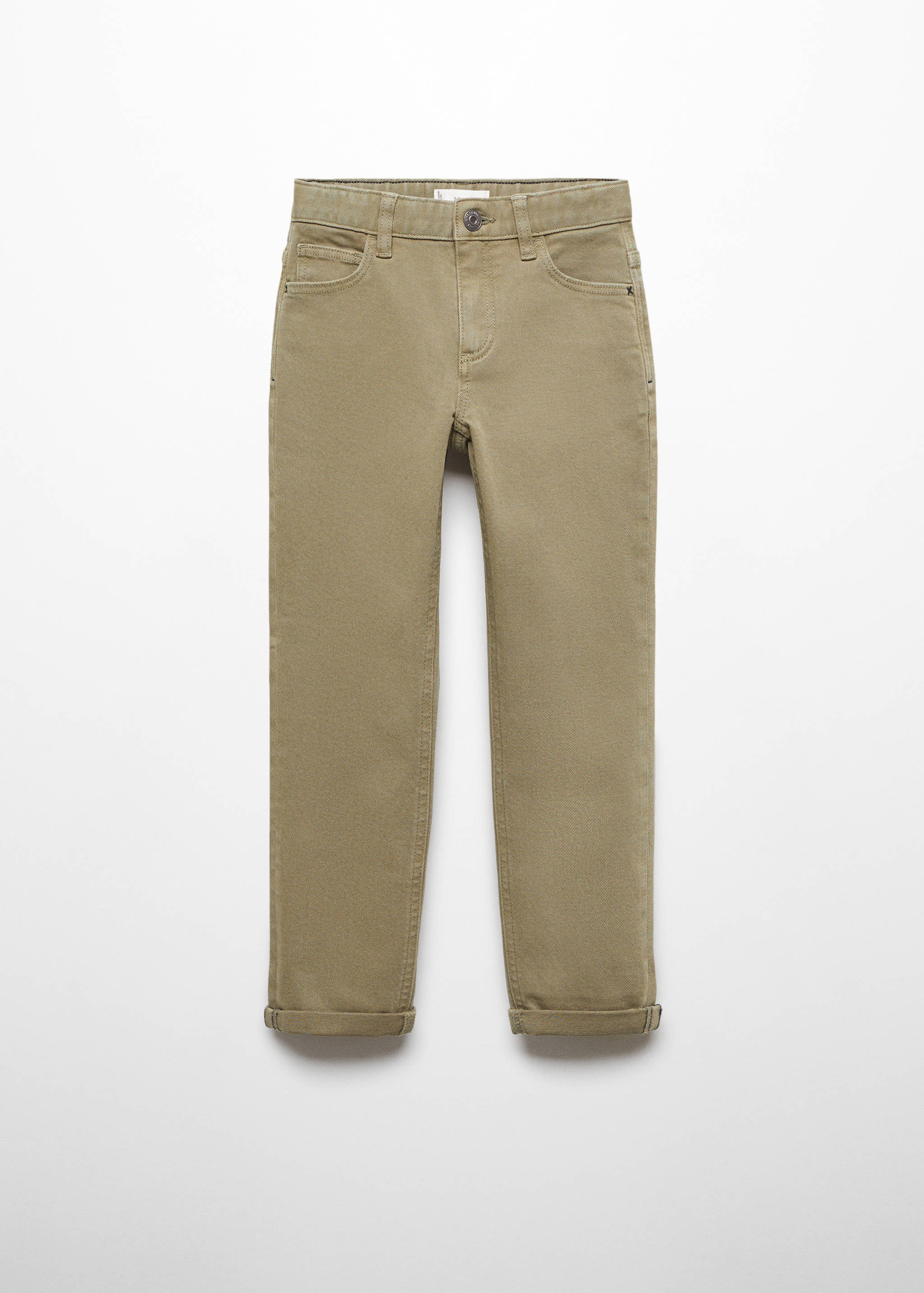 Straight-fit cotton trousers - Article without model