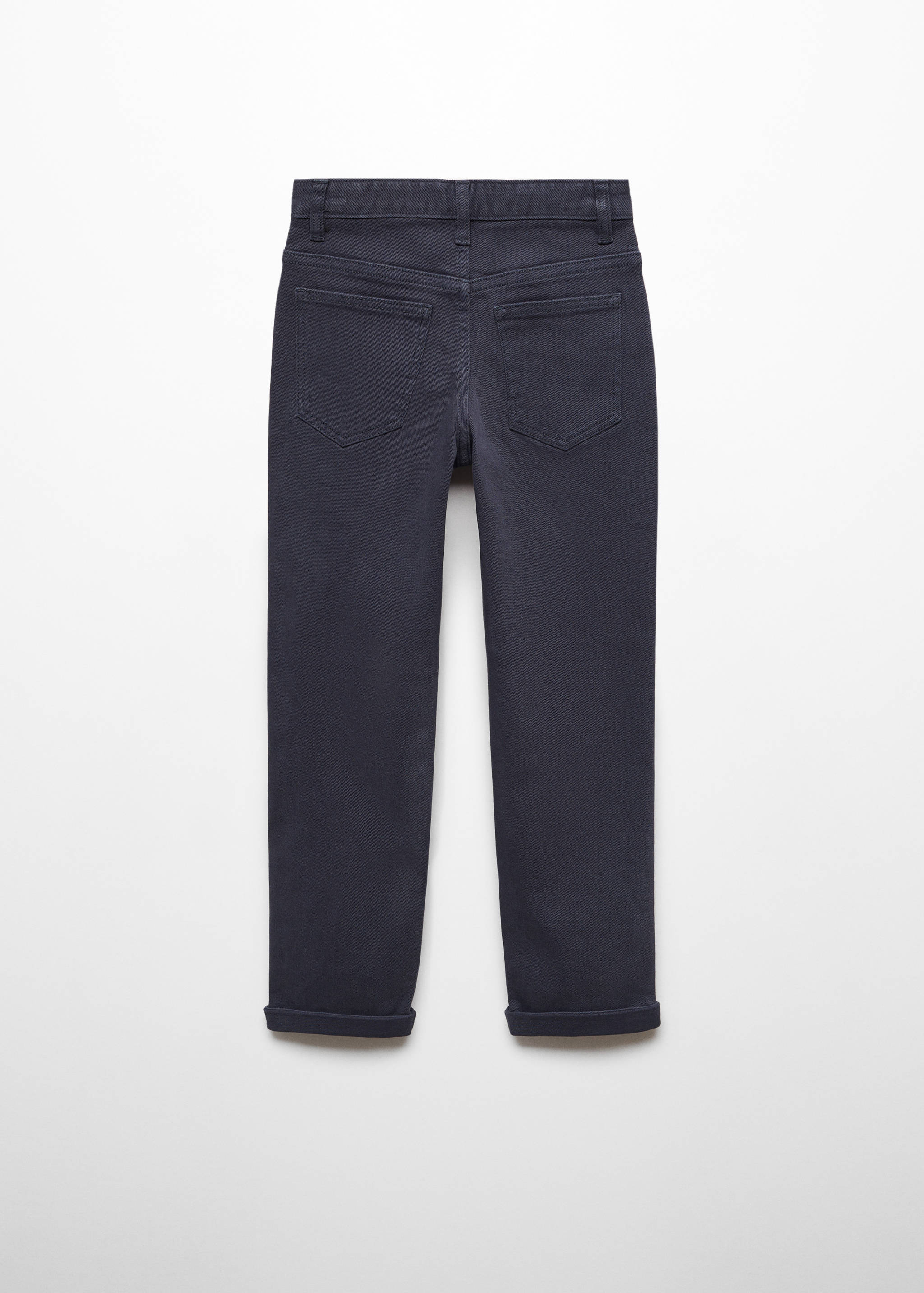 Straight-fit cotton trousers - Reverse of the article