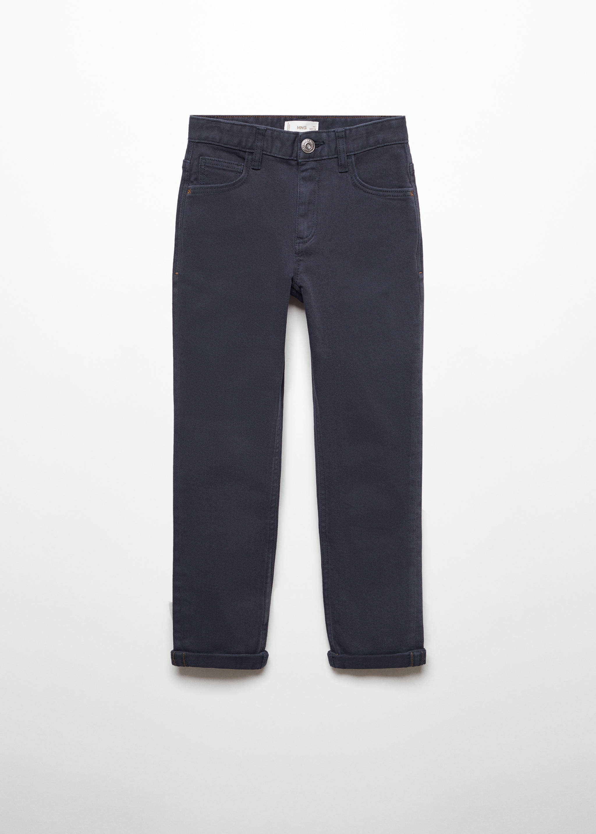 Straight-fit cotton trousers - Article without model