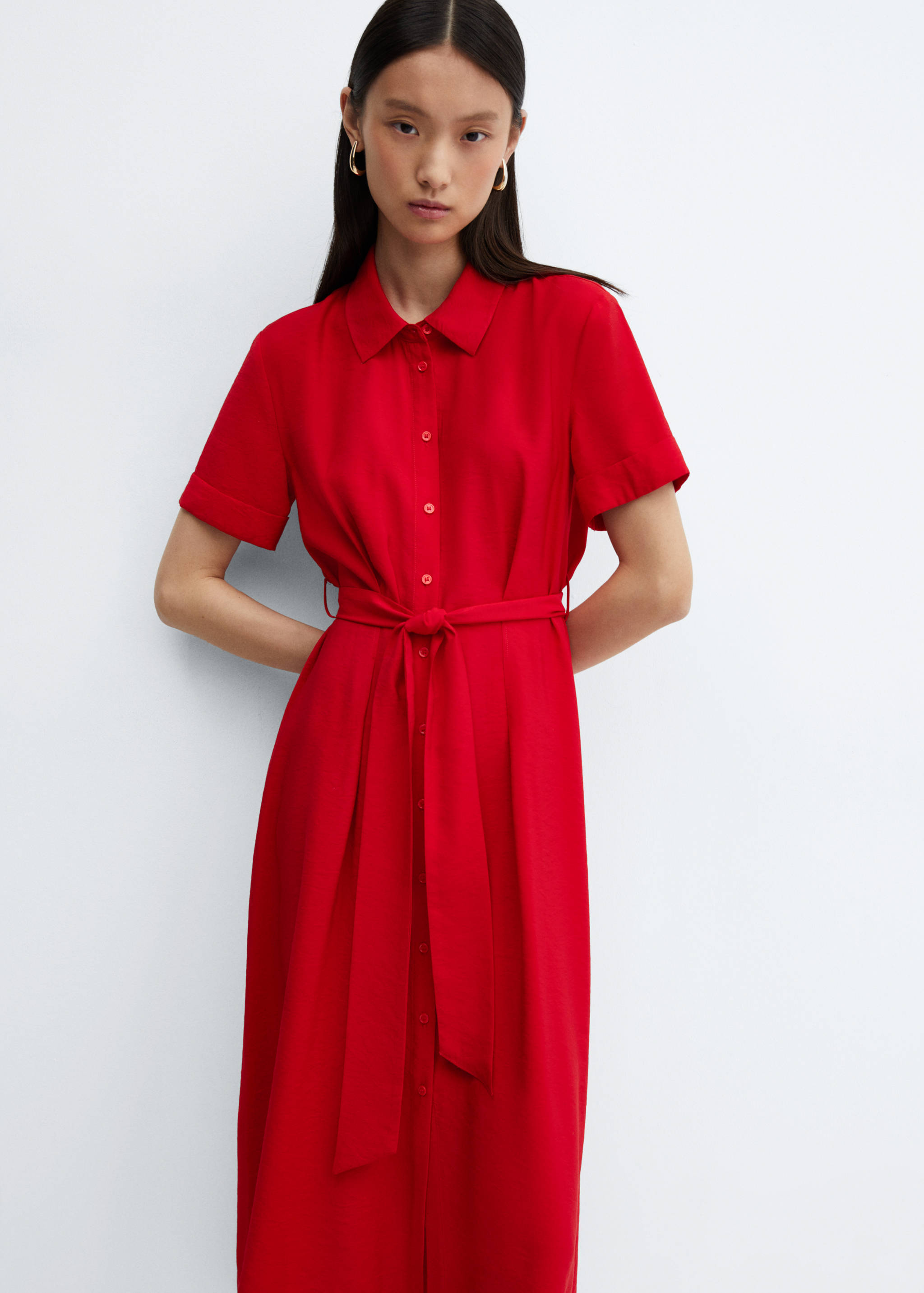 Bow shirt dress - Medium plane