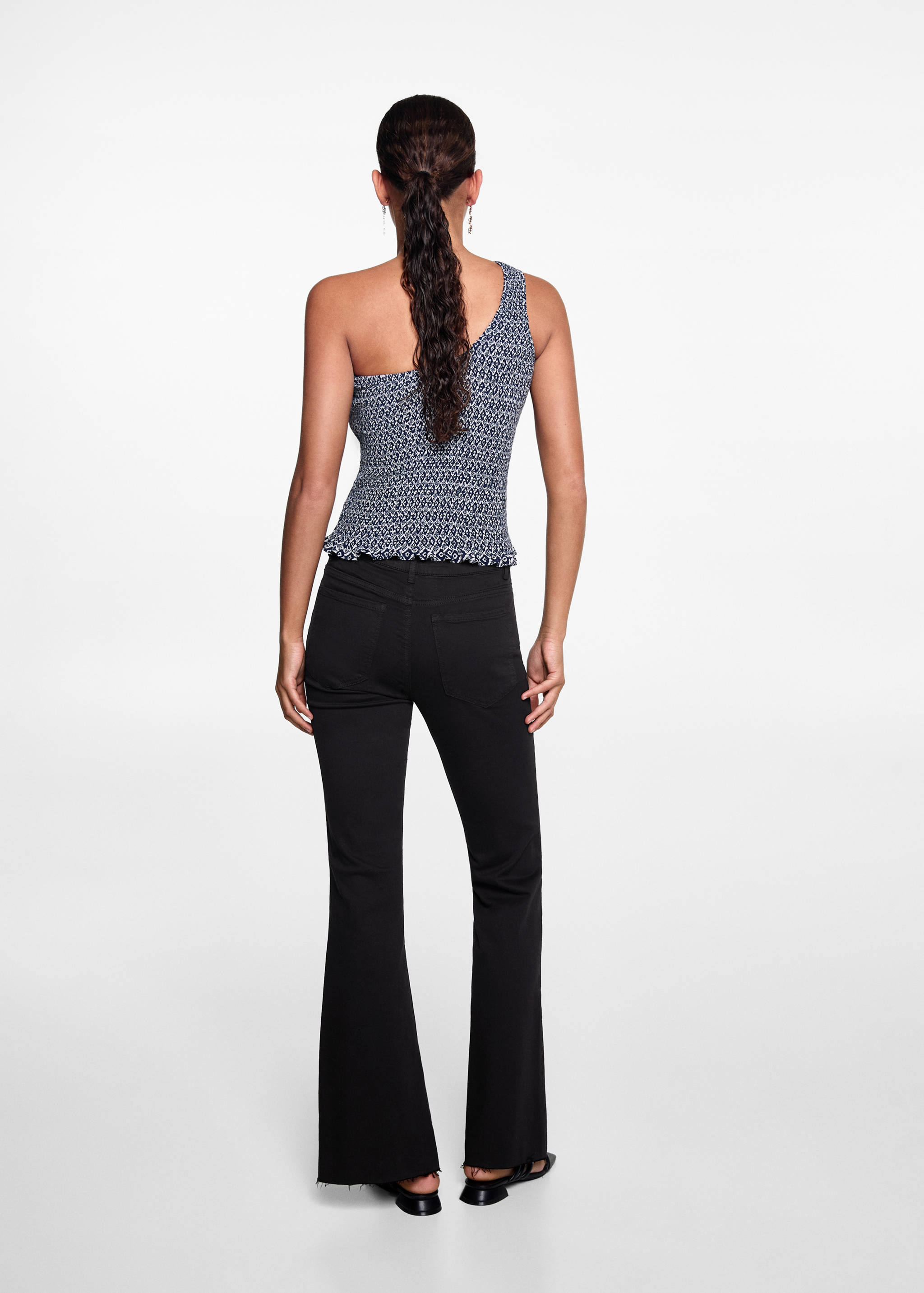 Flared Jeans mit Schlitz - Rückseite des Artikels