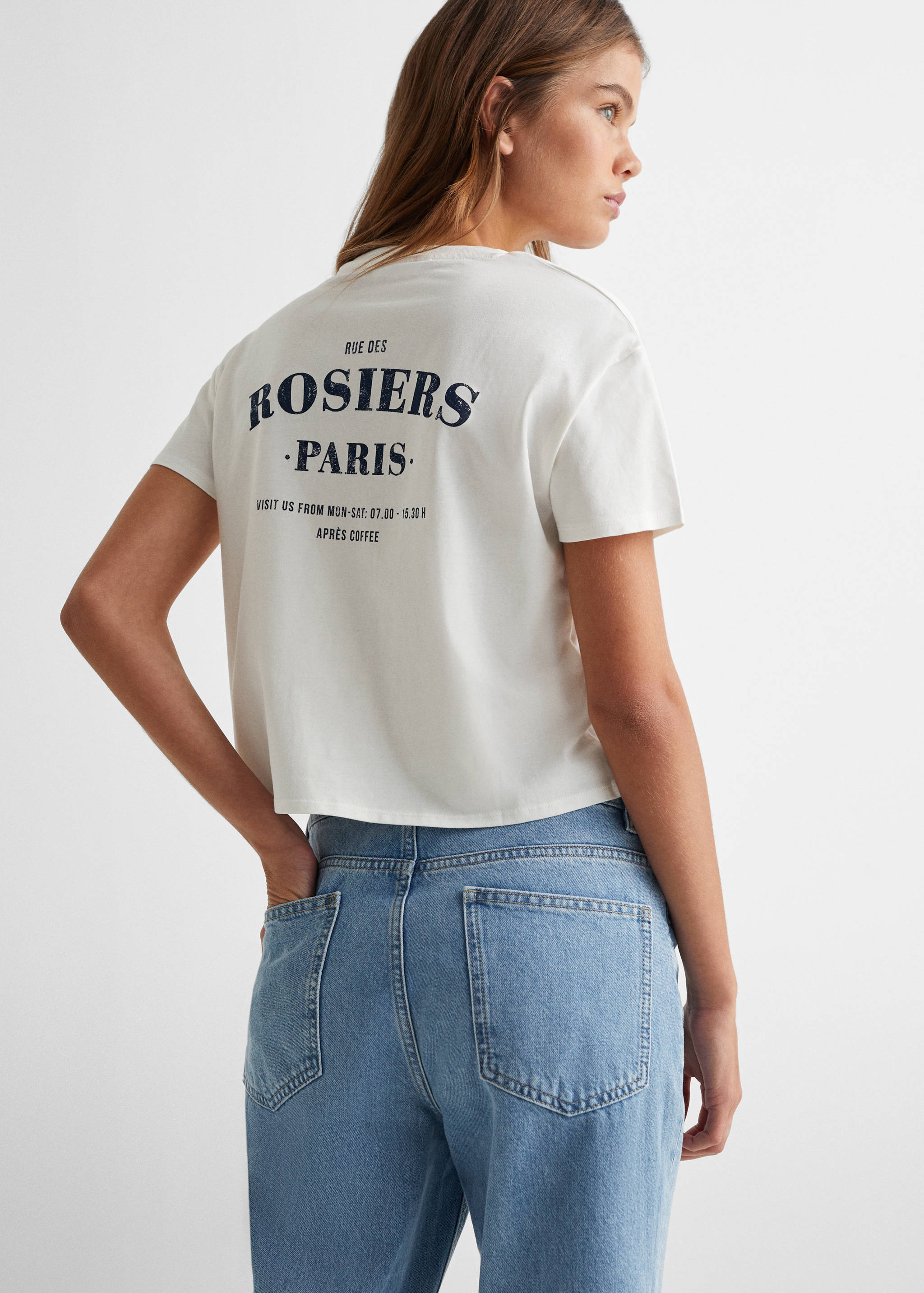 T-shirt com mensagem estampada - Verso do artigo