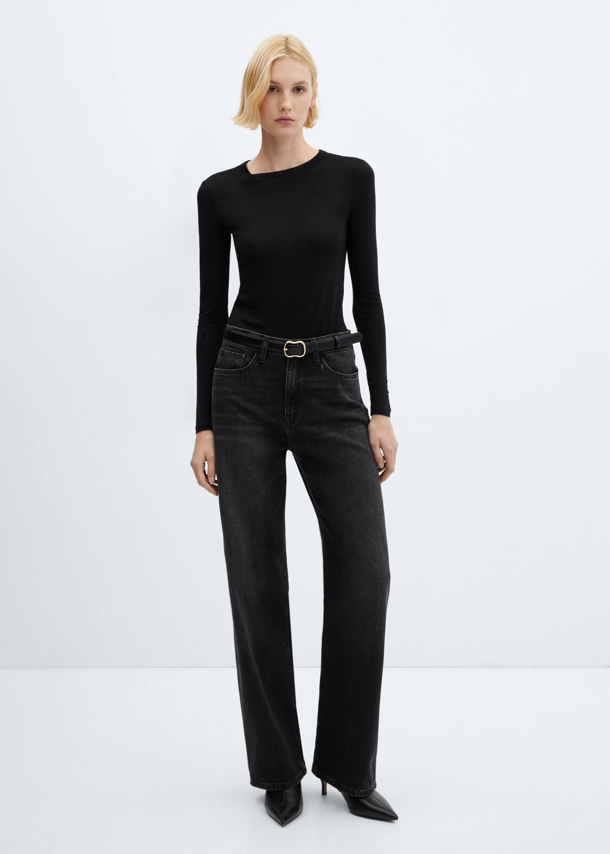 Camiseta manga larga cuello redondo - Plano general